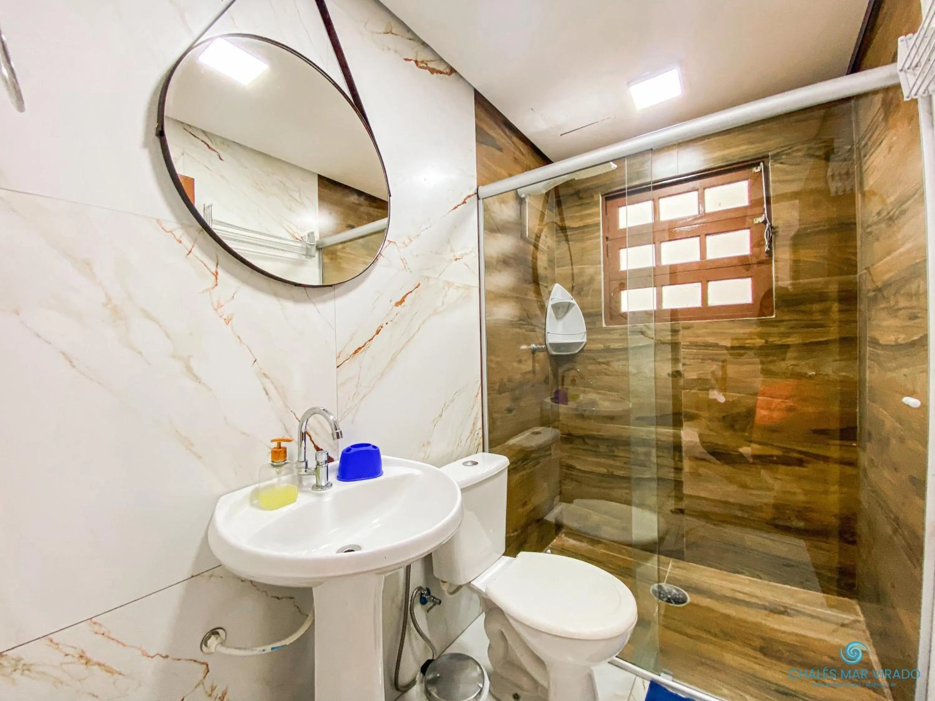 Bathroom in Chalés Mar Virado