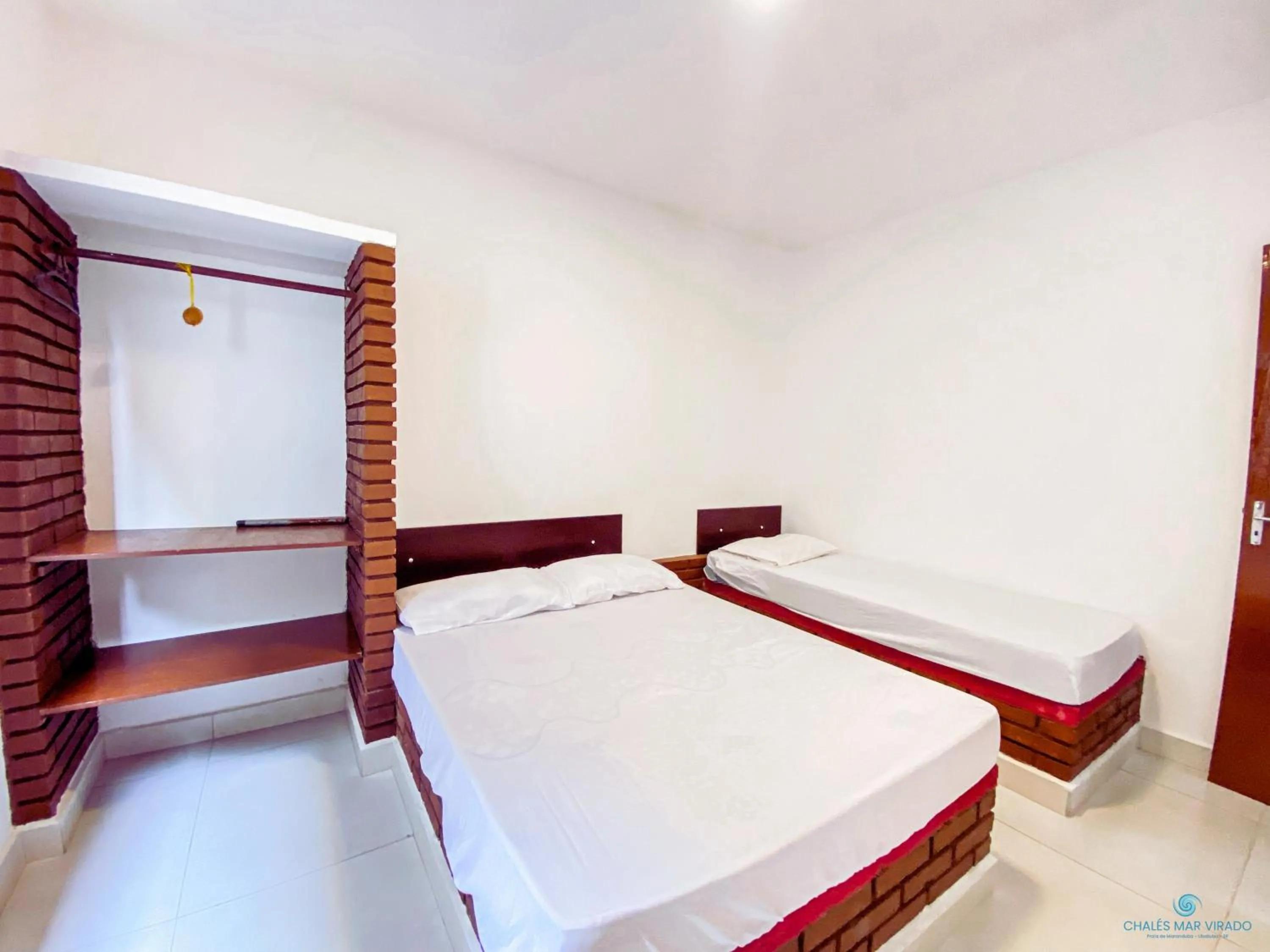 Bedroom, Bed in Chalés Mar Virado