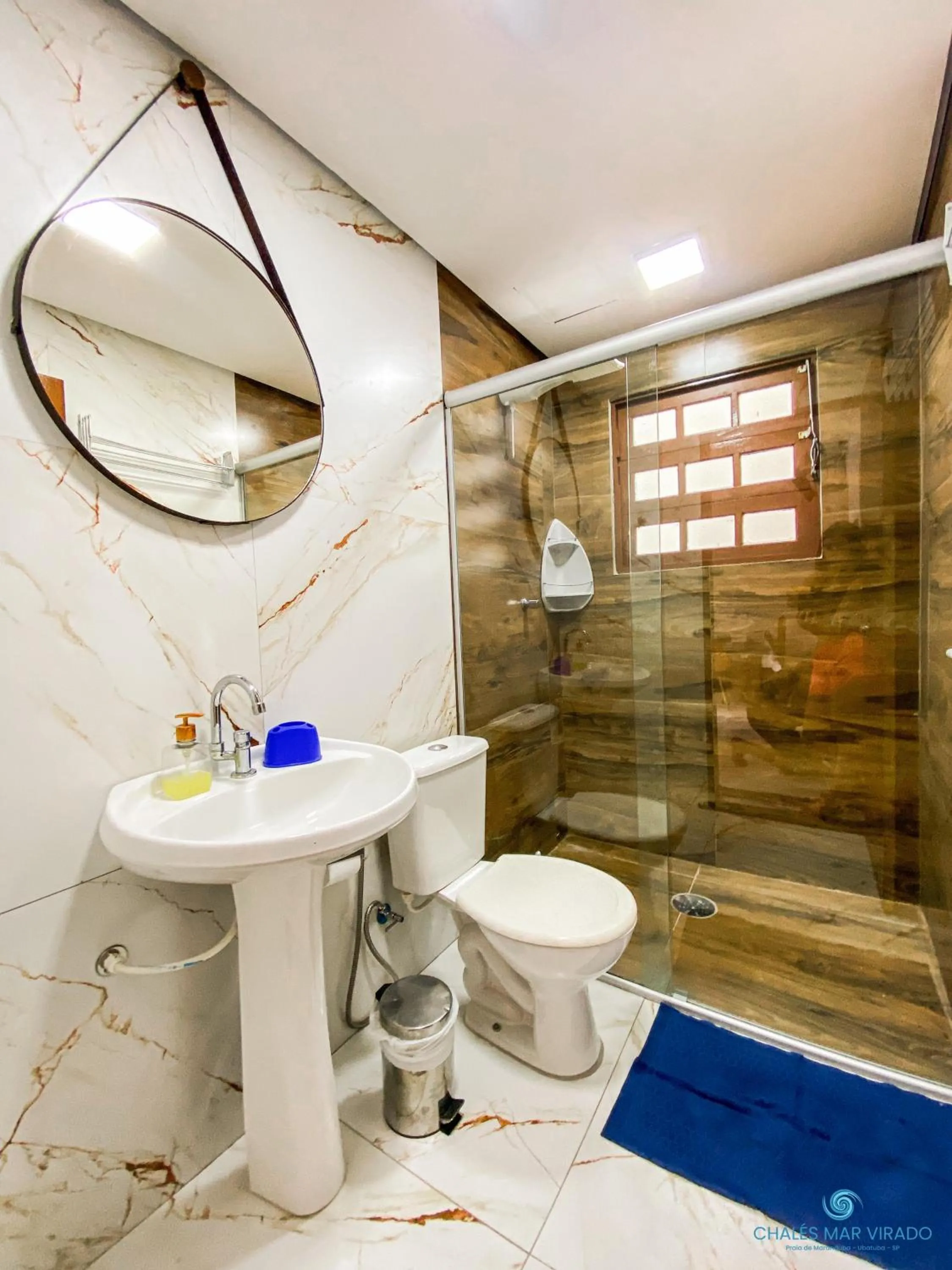 Bathroom in Chalés Mar Virado