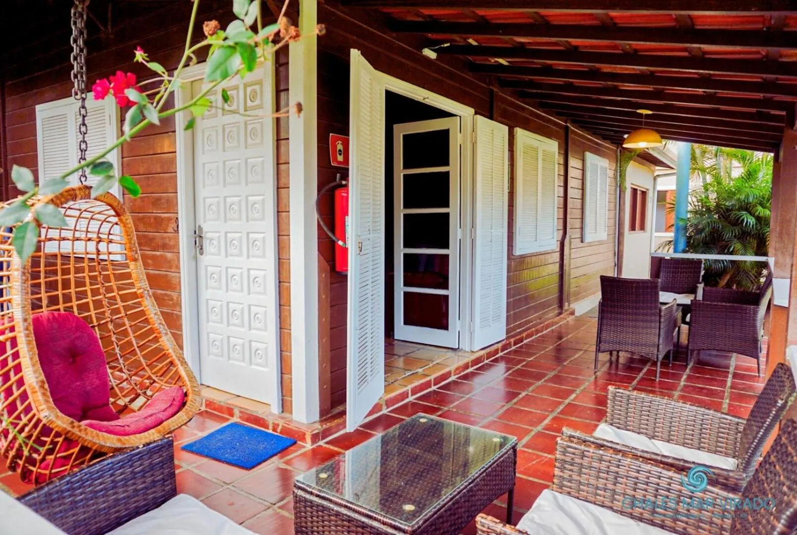 Balcony/Terrace in Chalés Mar Virado