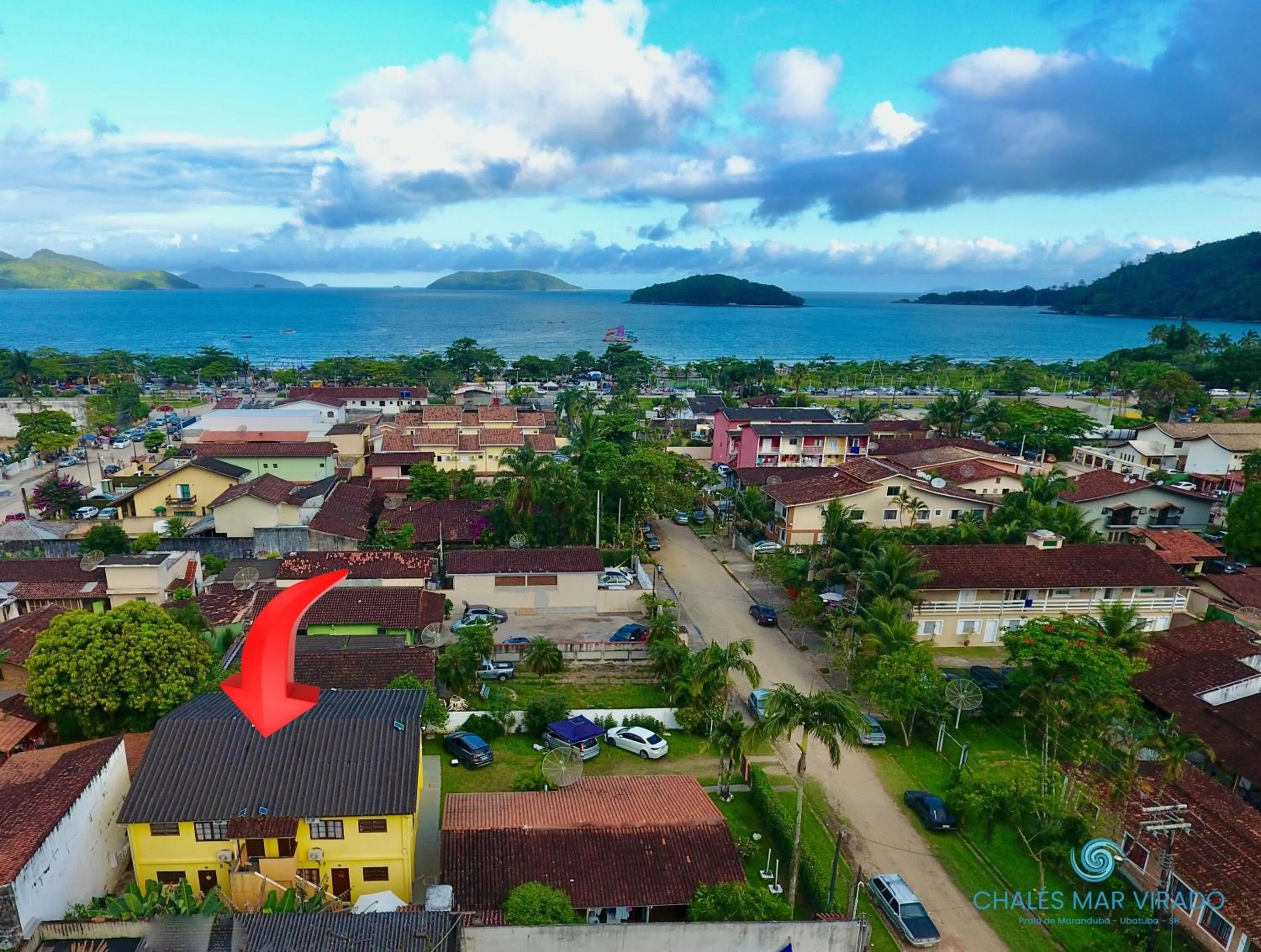 Bird's eye view in Chalés Mar Virado