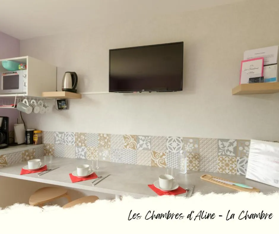 Kitchen or kitchenette in Les Chambres D'Aline