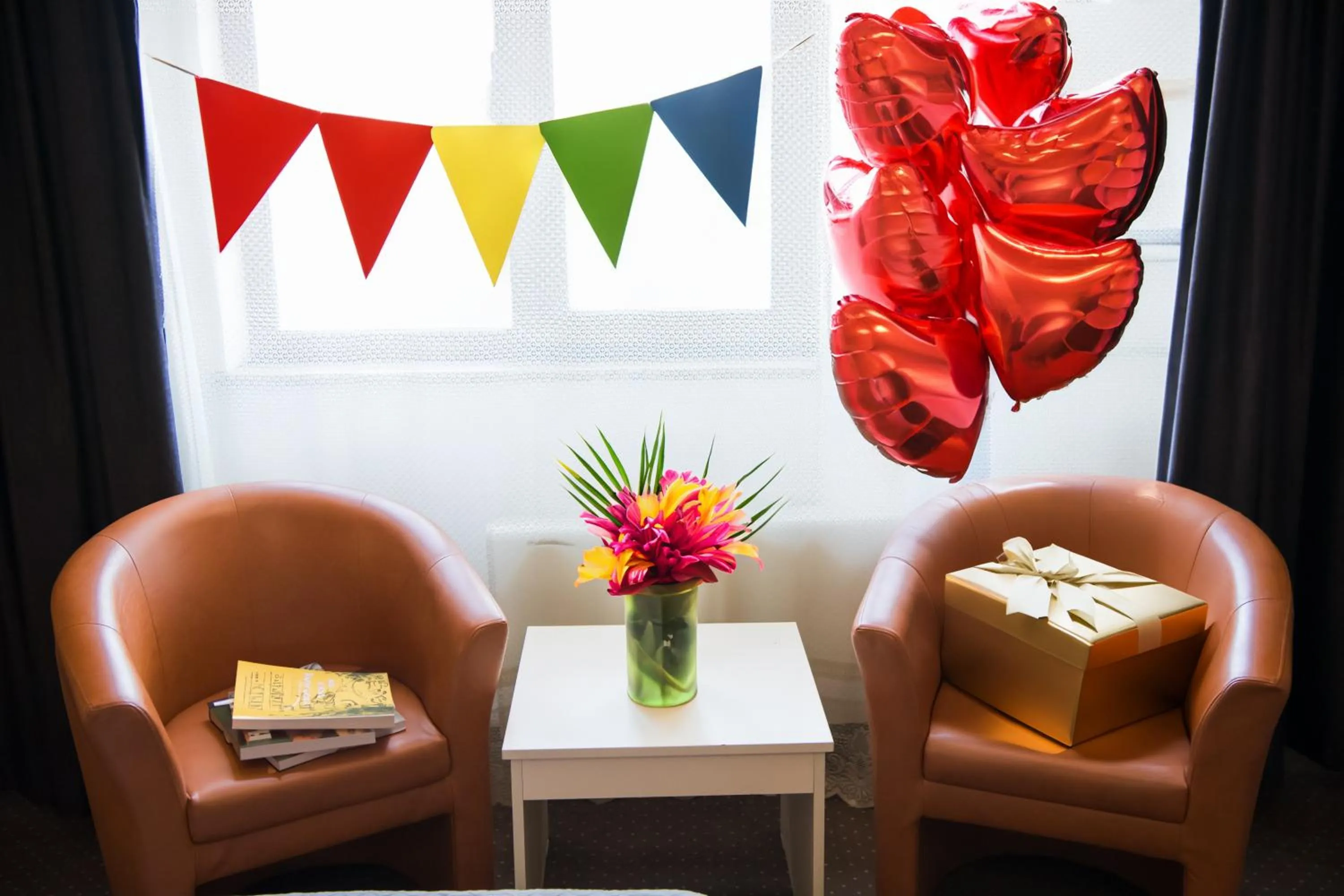 Seating area in MBI Travel Inn