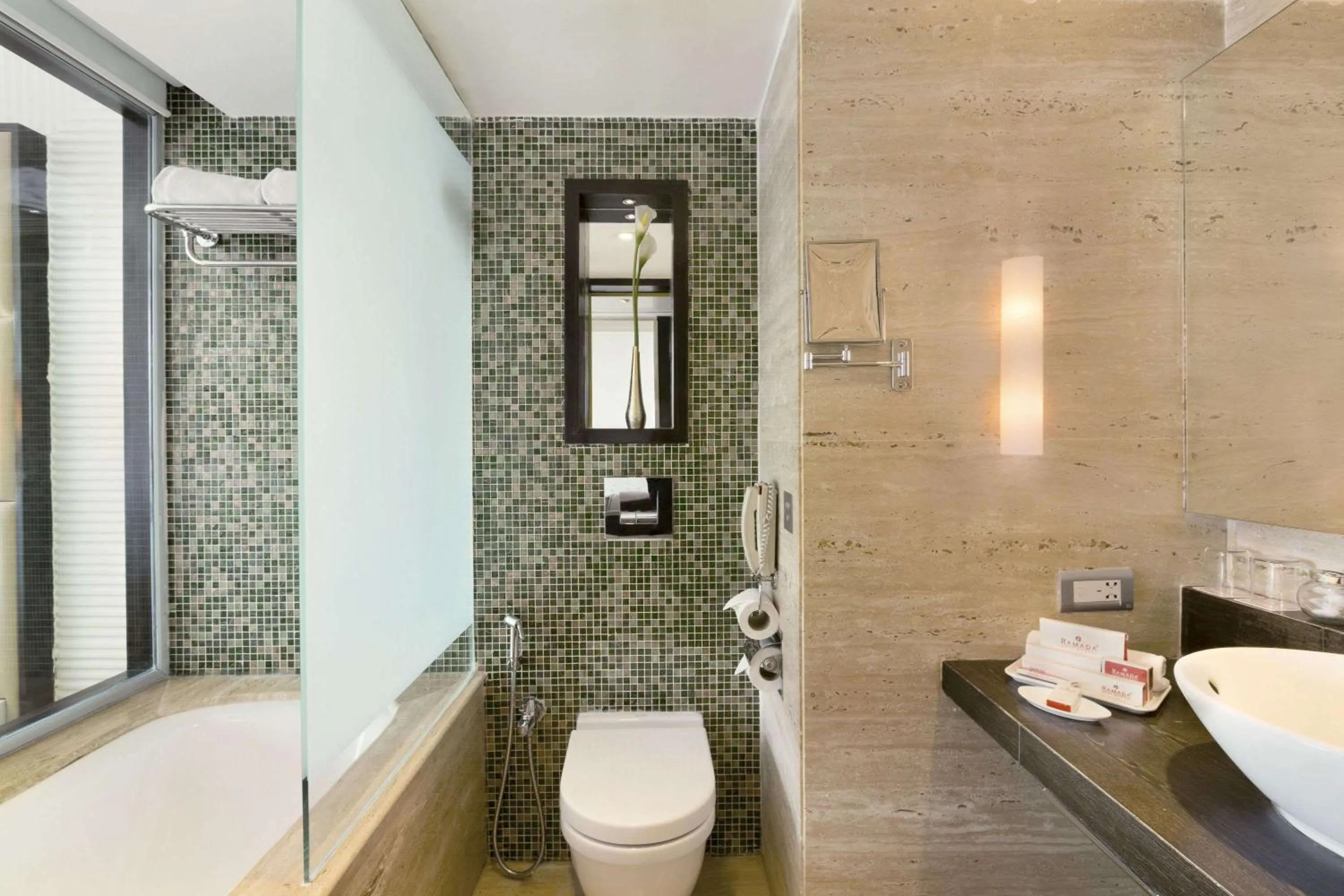 Bathroom in Ramada by Wyndham Navi Mumbai