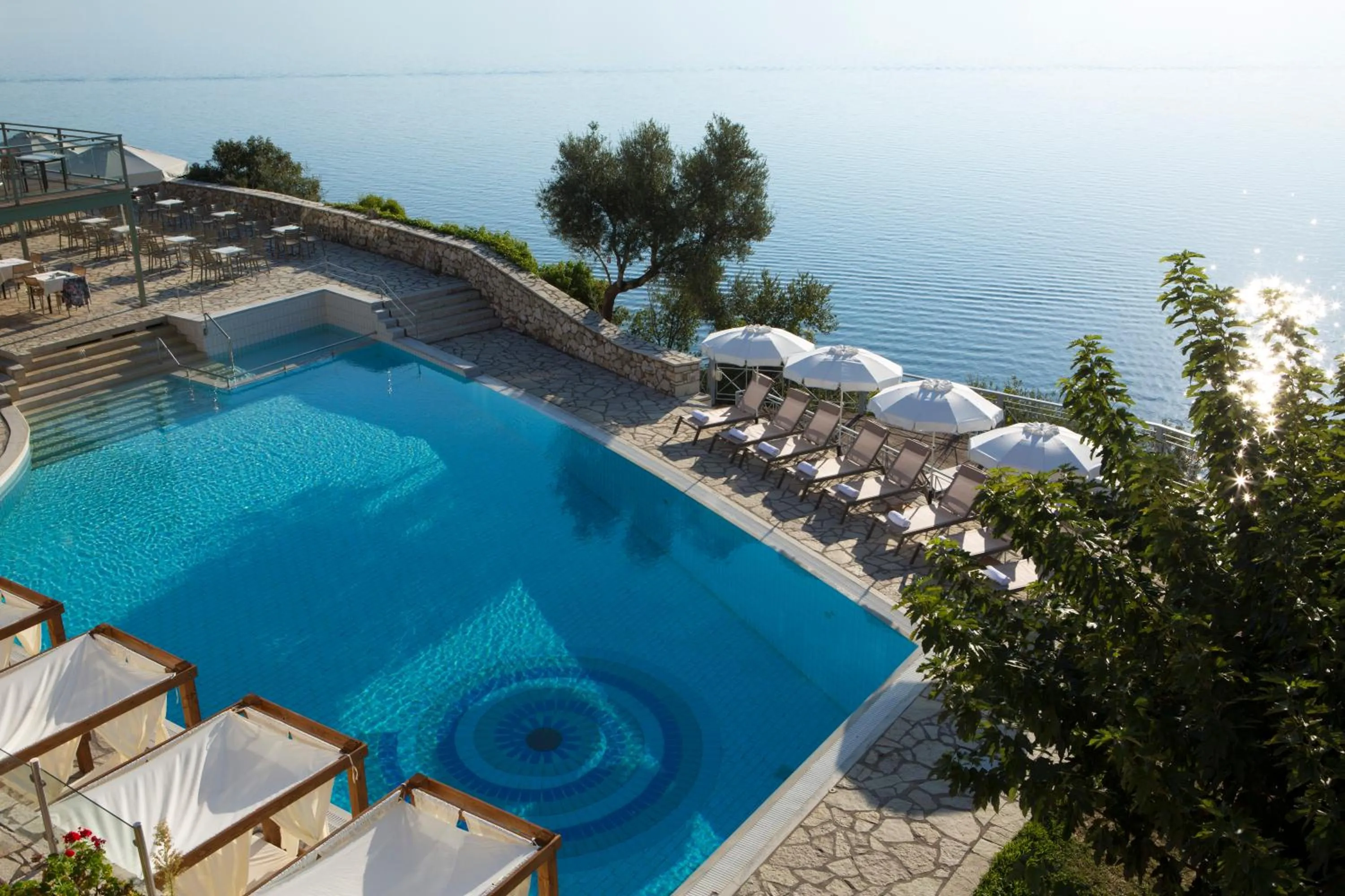 Pool view in Red Tower Hotel
