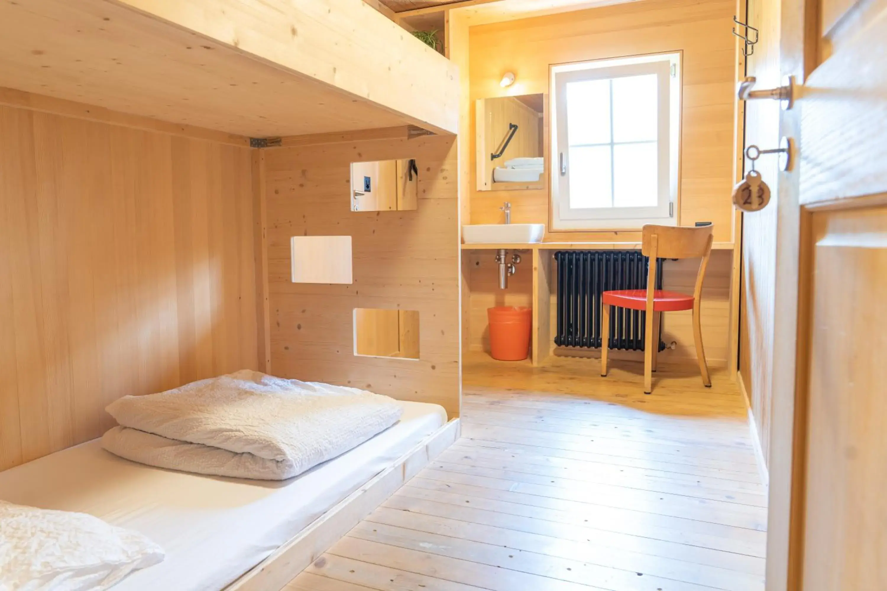Twin Room with Shared Bathroom in Naturfreunde Hostel Grindelwald Twin Room with Shared Bathroom in Naturfreunde Hostel Grindelwald