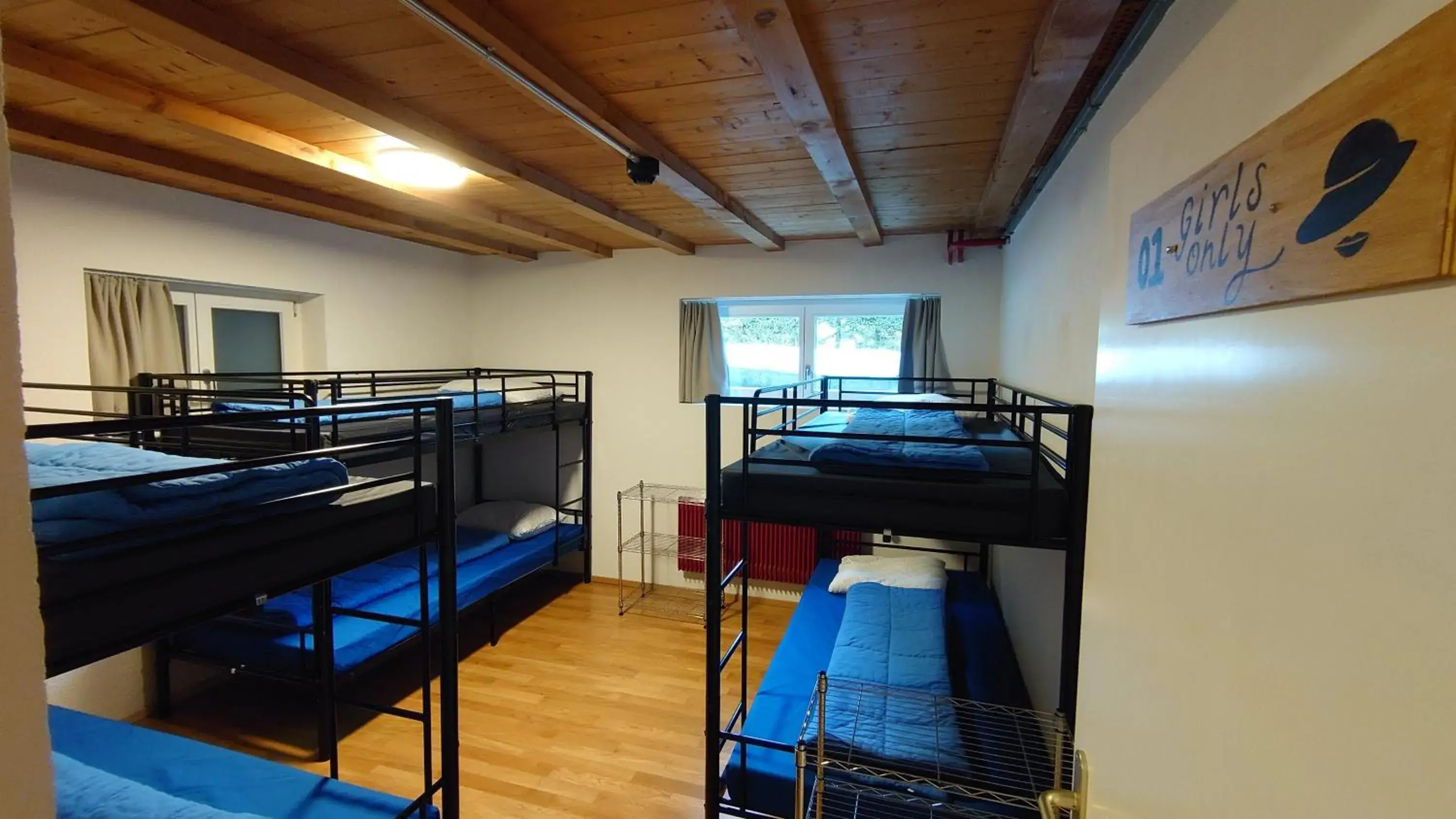 Bed in 6-Bed Female Dormitory Room with Shared Bathroom in Naturfreunde Hostel Grindelwald Bed in 6-Bed Female Dormitory Room with Shared Bathroom in Naturfreunde Hostel Grindelwald