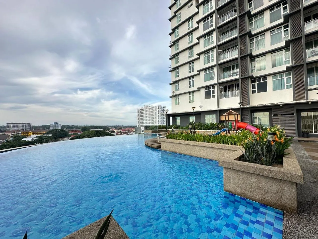 Pool view in Cahaya Qaira Homestay @ D'Perdana Kota Bharu