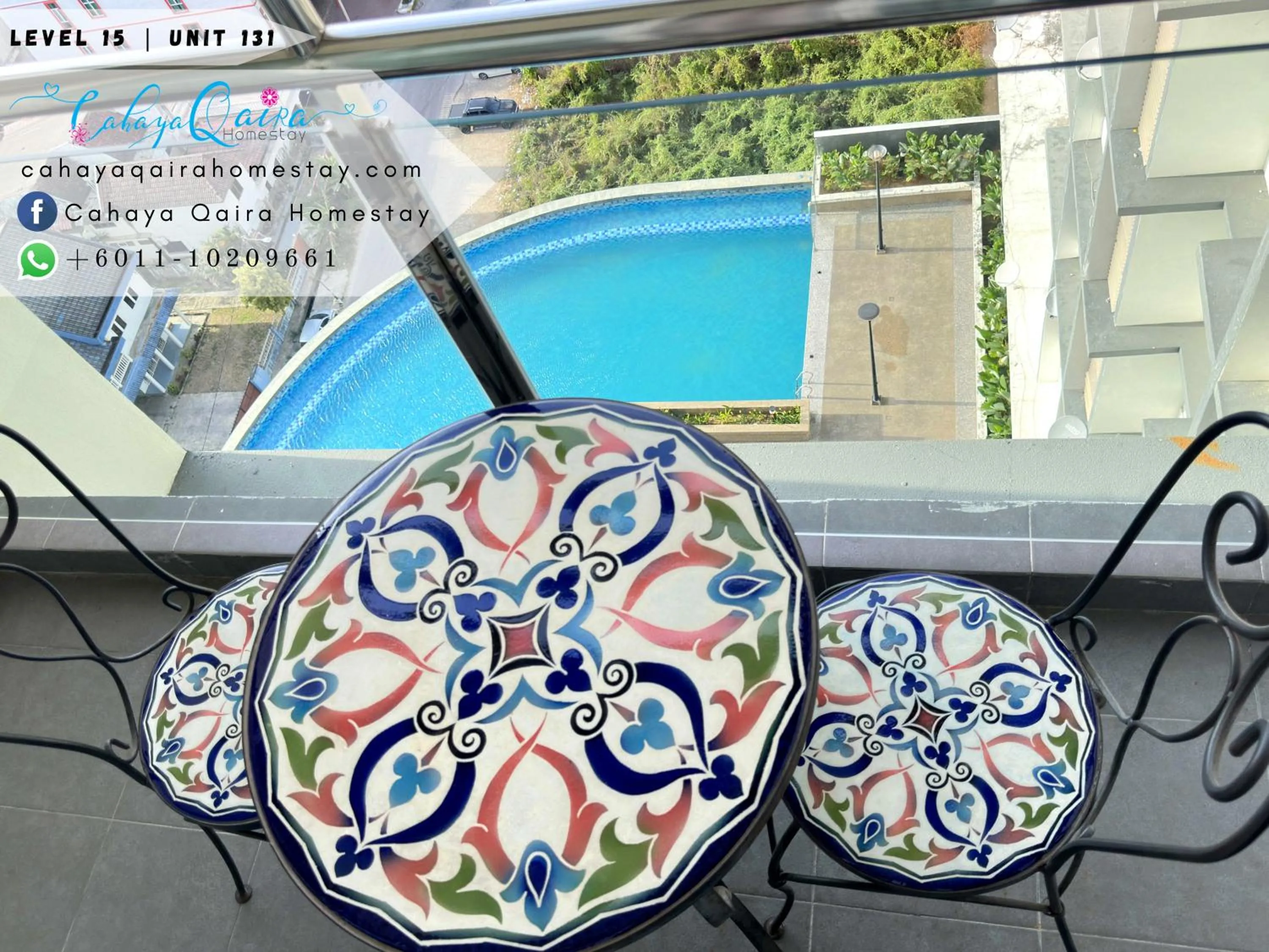 Pool view in Cahaya Qaira Homestay @ D'Perdana Kota Bharu