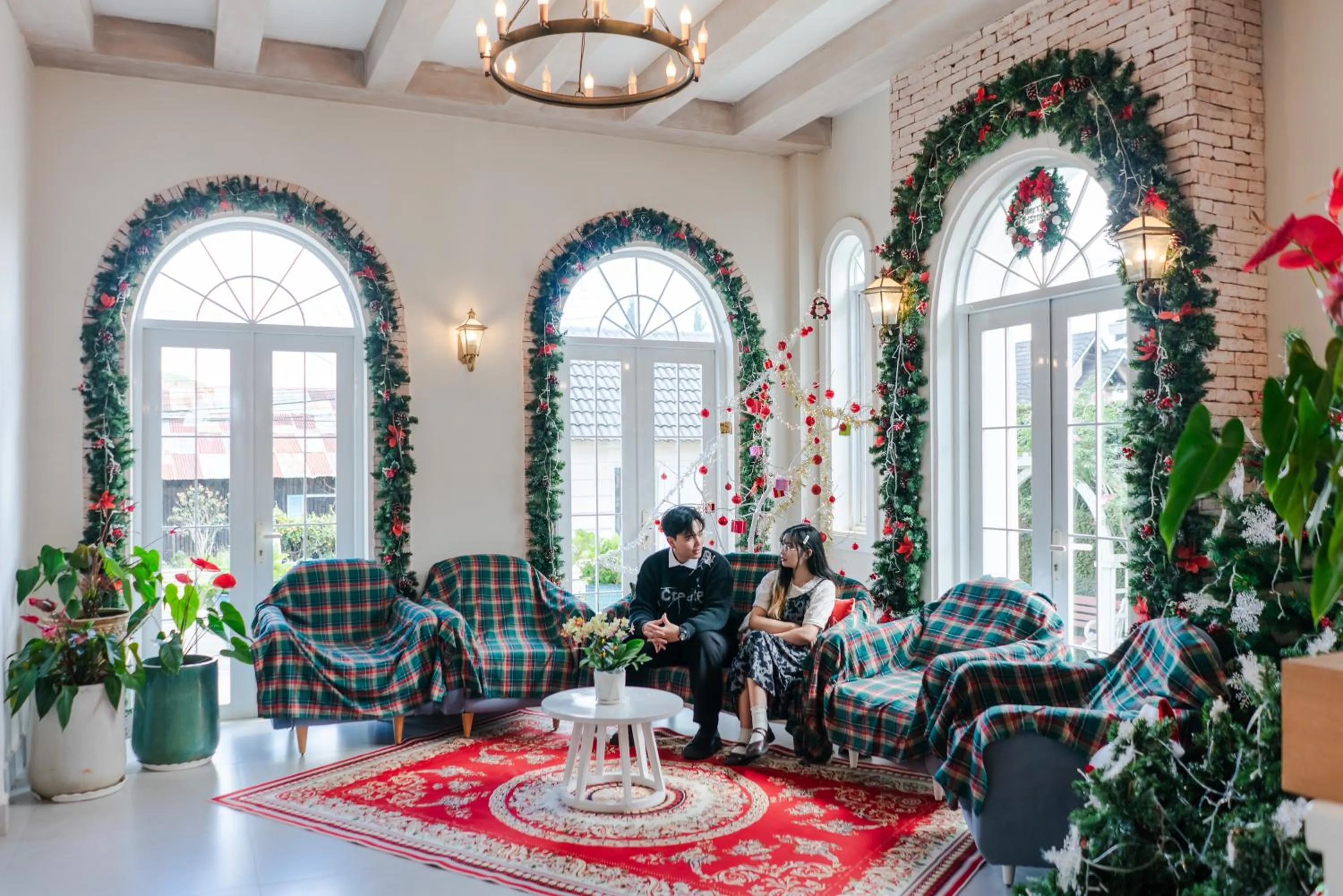 Lobby or reception in Dalat De Charme Village