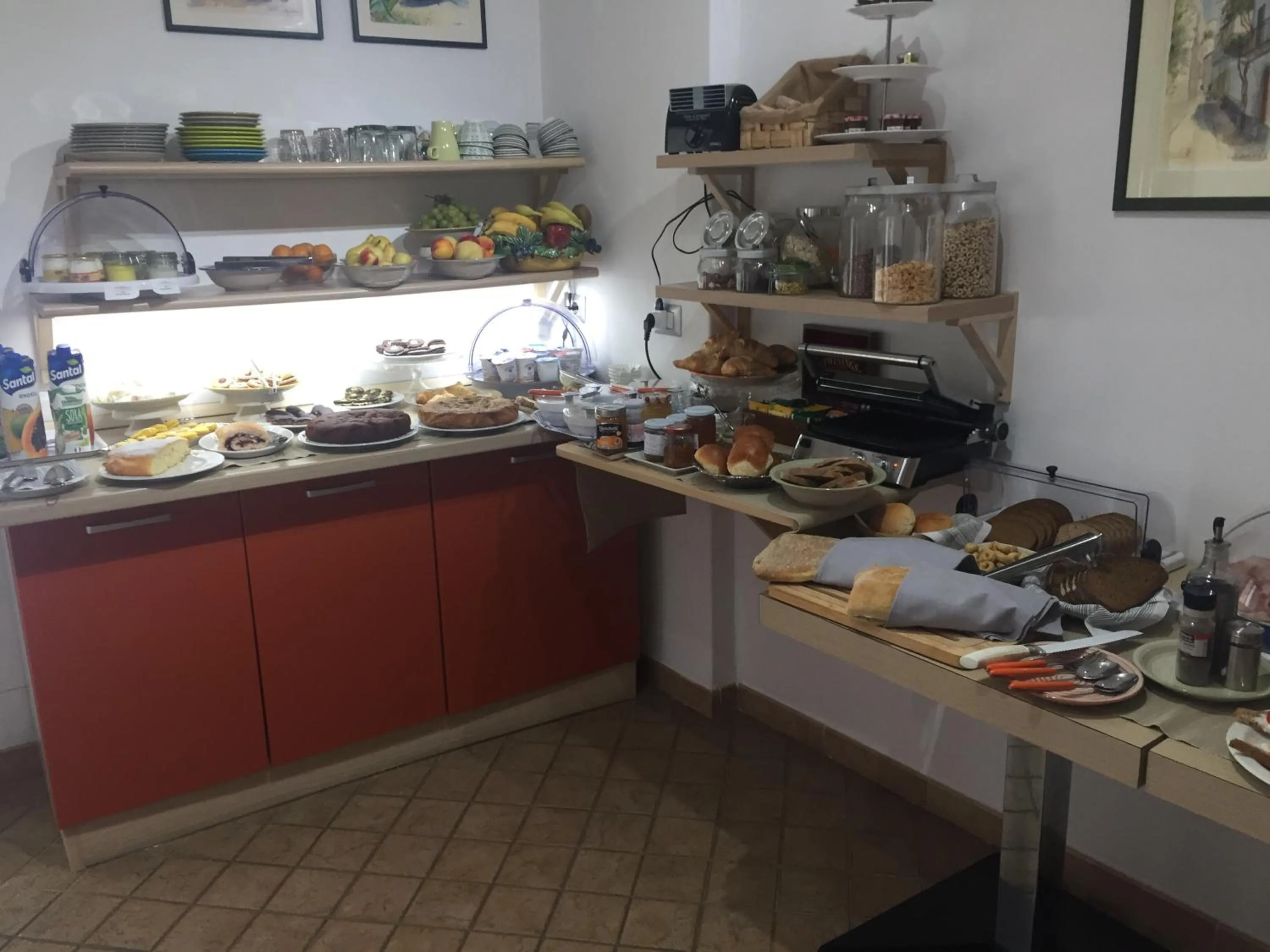 Food and drinks in B&B La Veduta