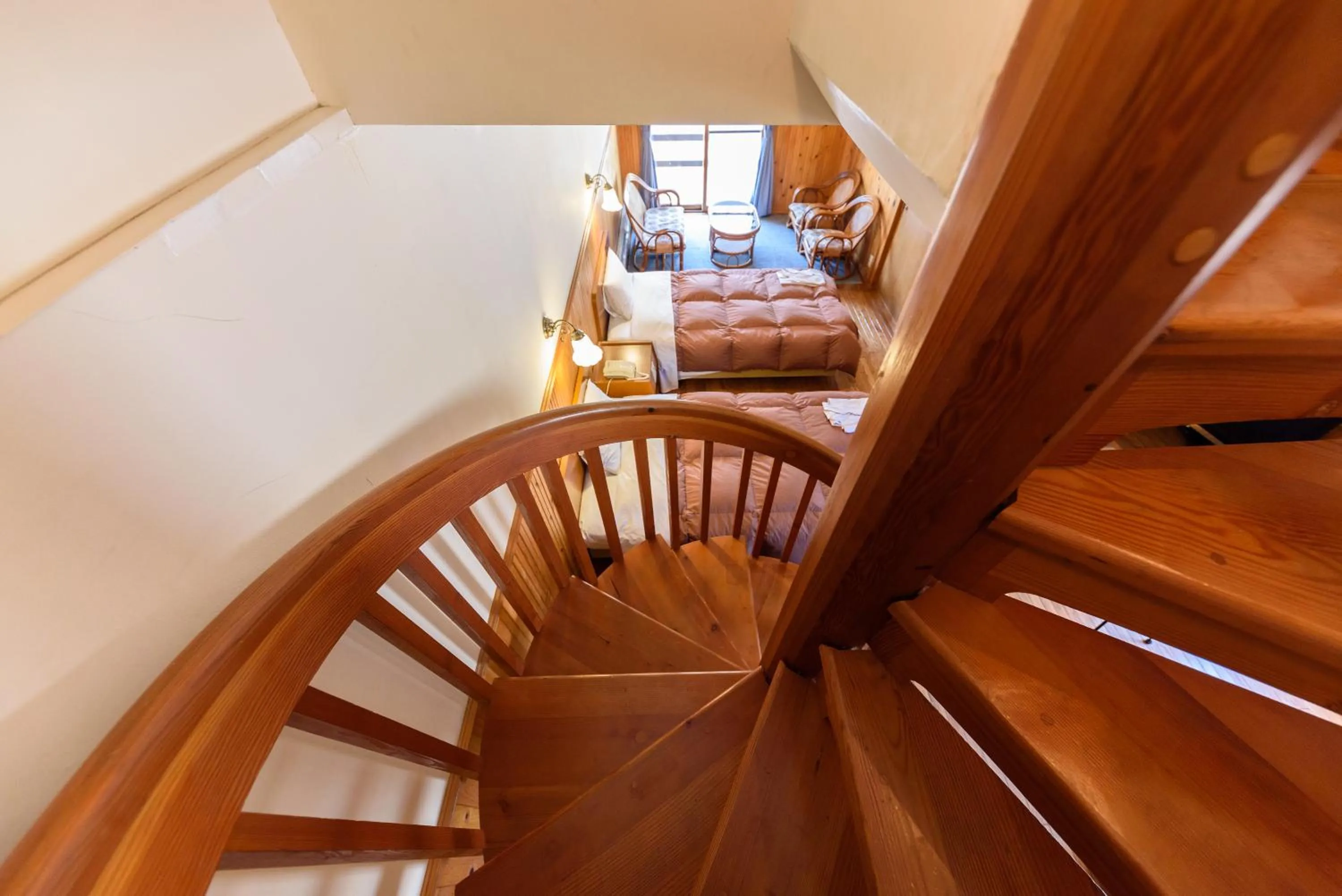 Decorative detail, Bed in Ginga no Yado Kinoko2seigo