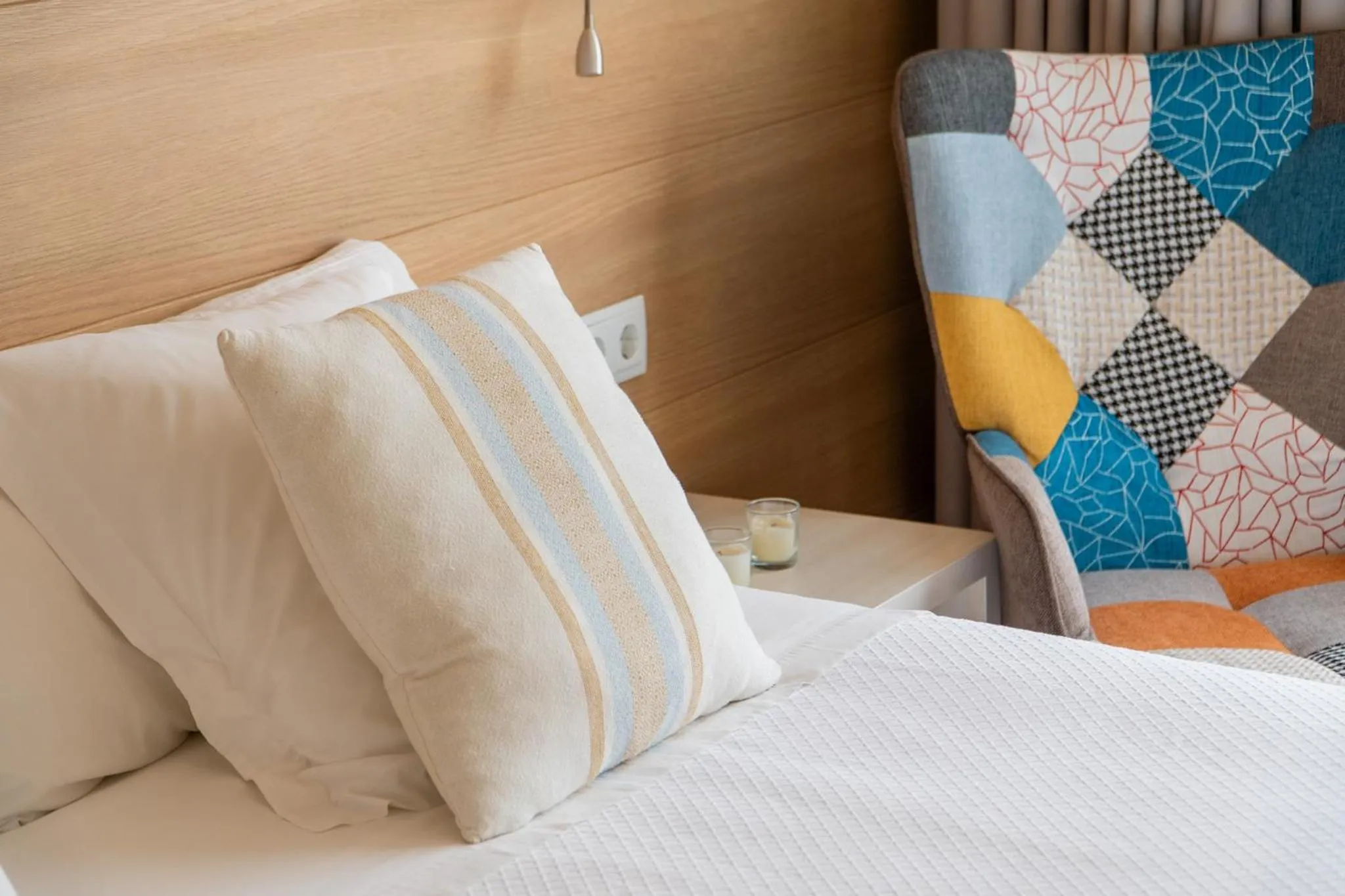 Decorative detail, Bed in Hostal Menurka