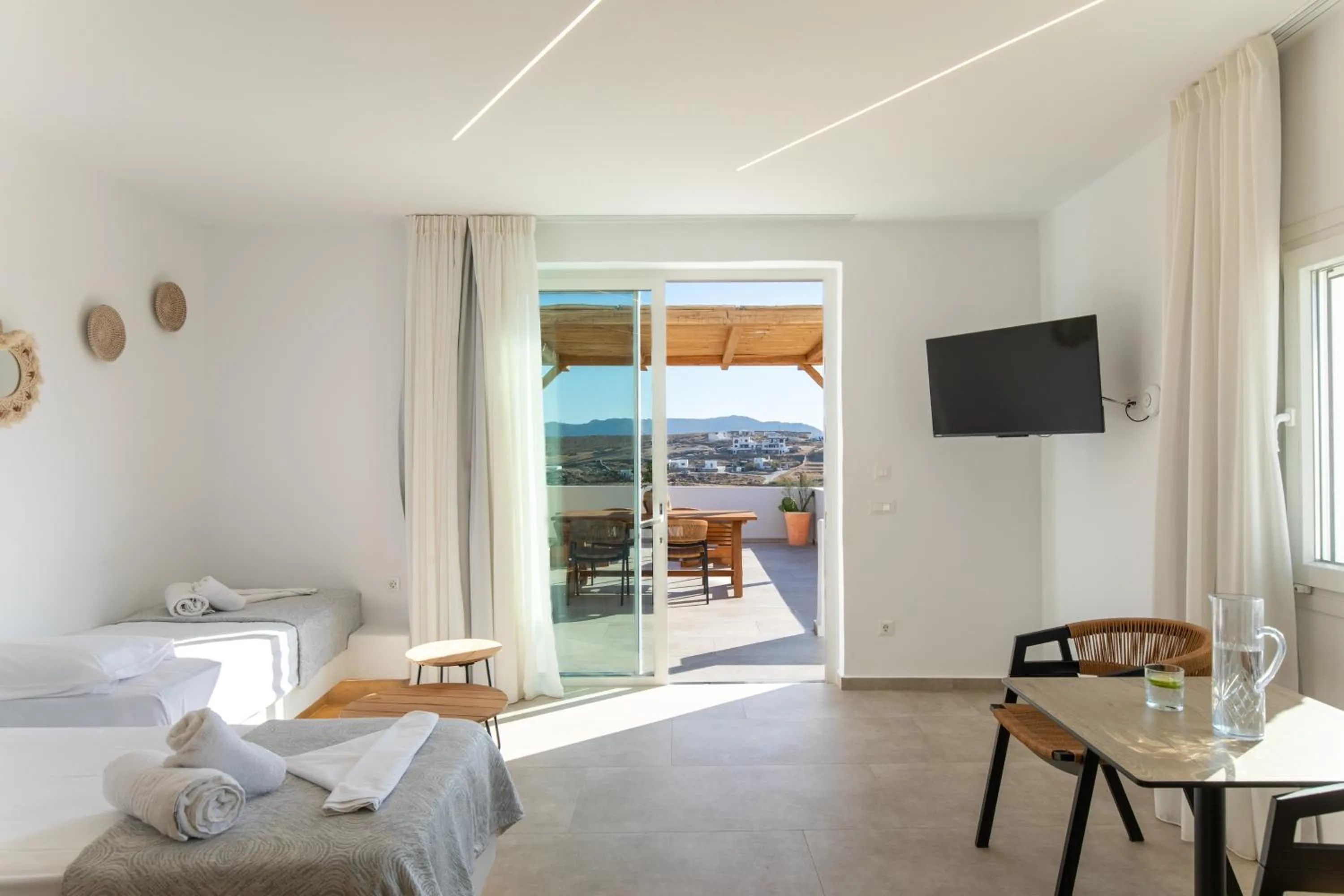 Bed in Alexandros Mykonos