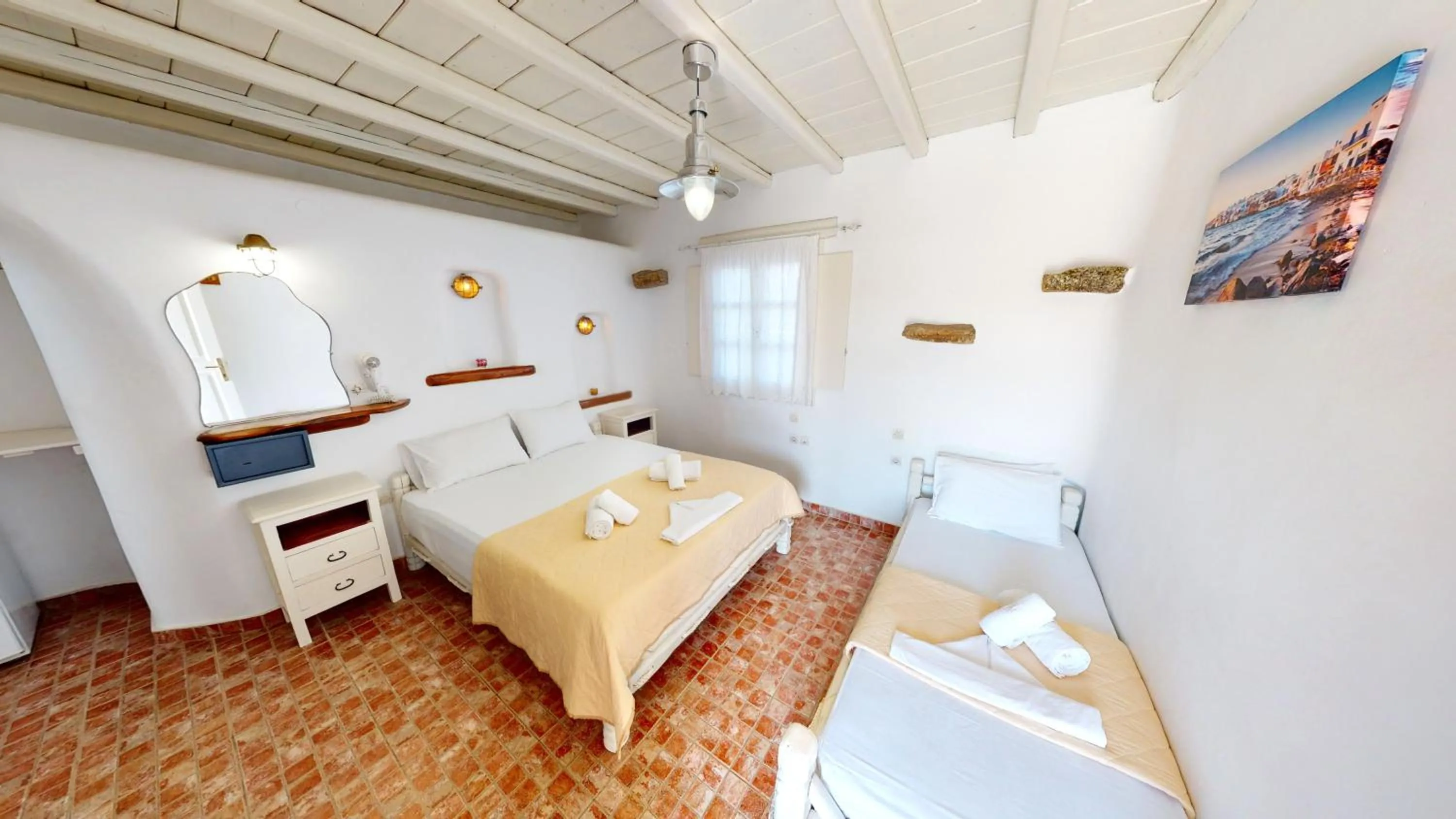 Bed in Alexandros Mykonos