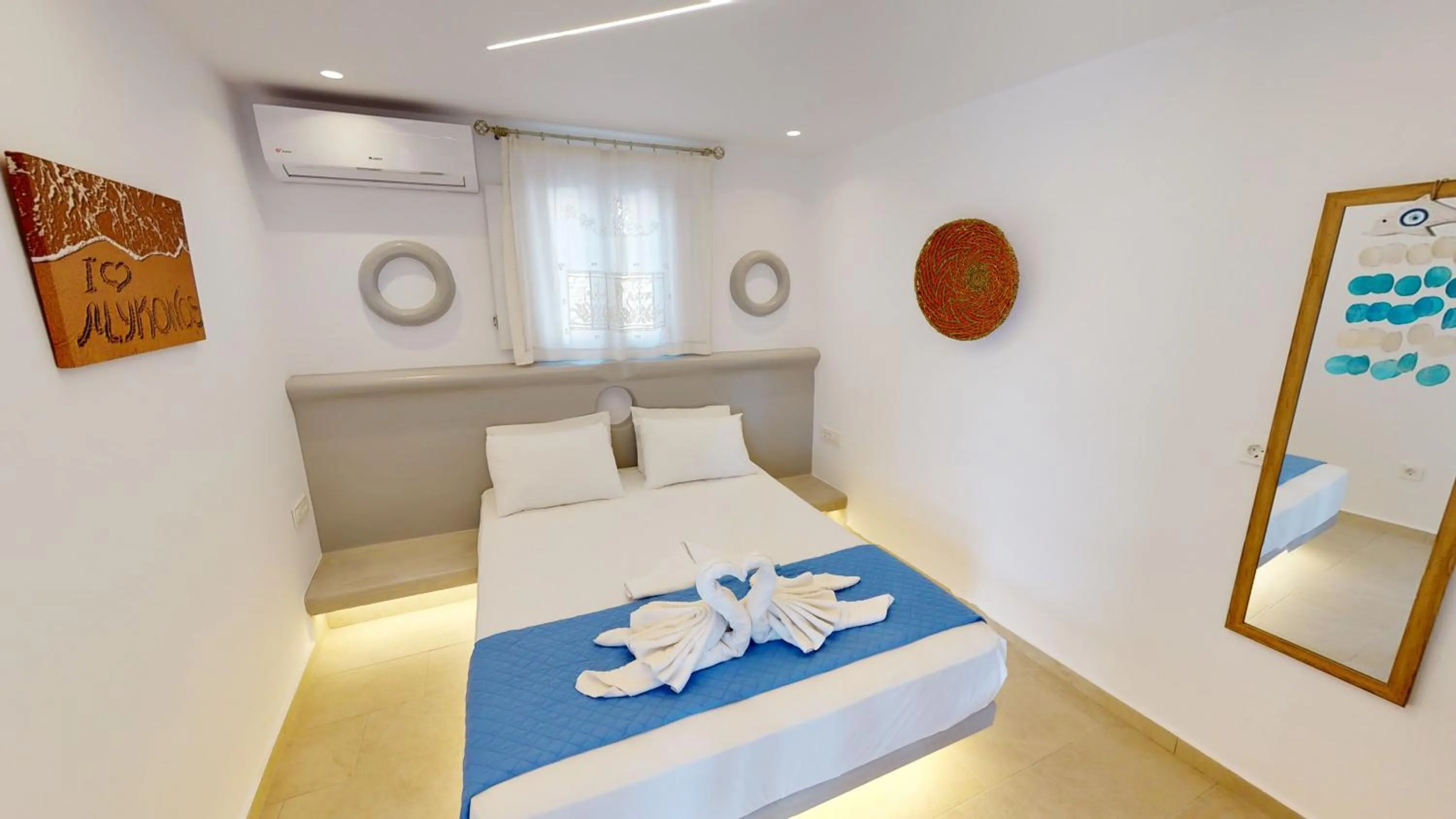 Bed in Alexandros Mykonos