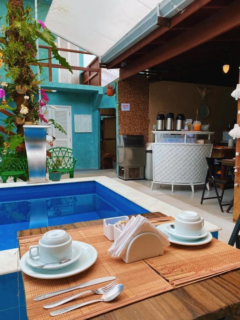Pool view in Pousada Tô na Praia Juquehy