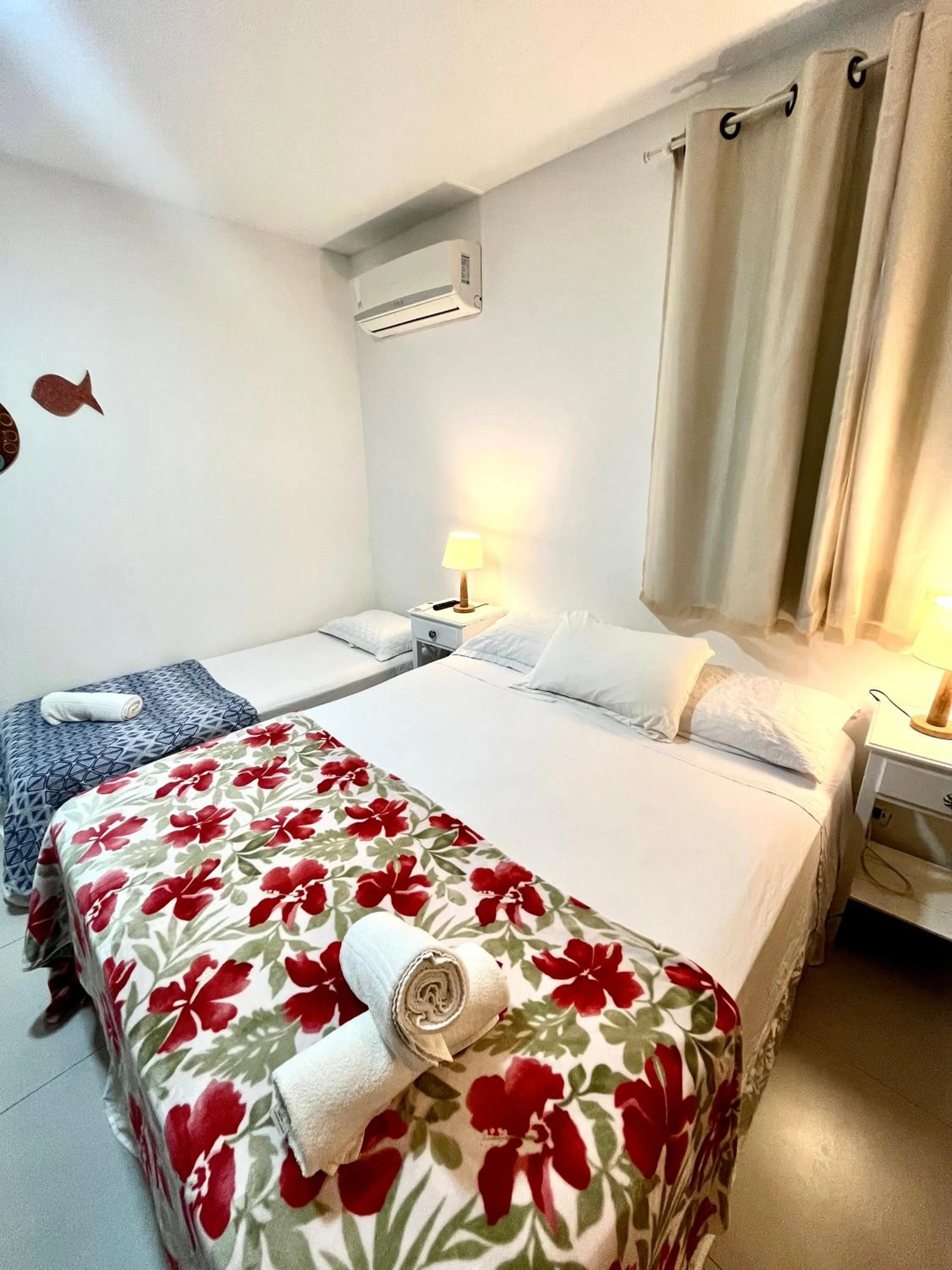 Bed in Pousada Tô na Praia Juquehy