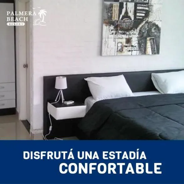 Bed in Palmeras Beach Hotel