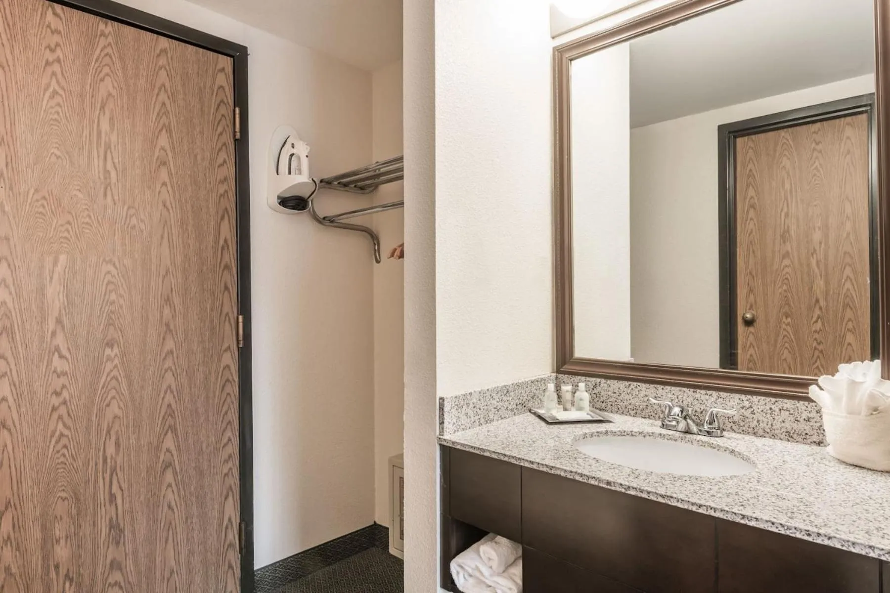 Bathroom in Wyndham Garden Williamsburg Busch Gardens Area