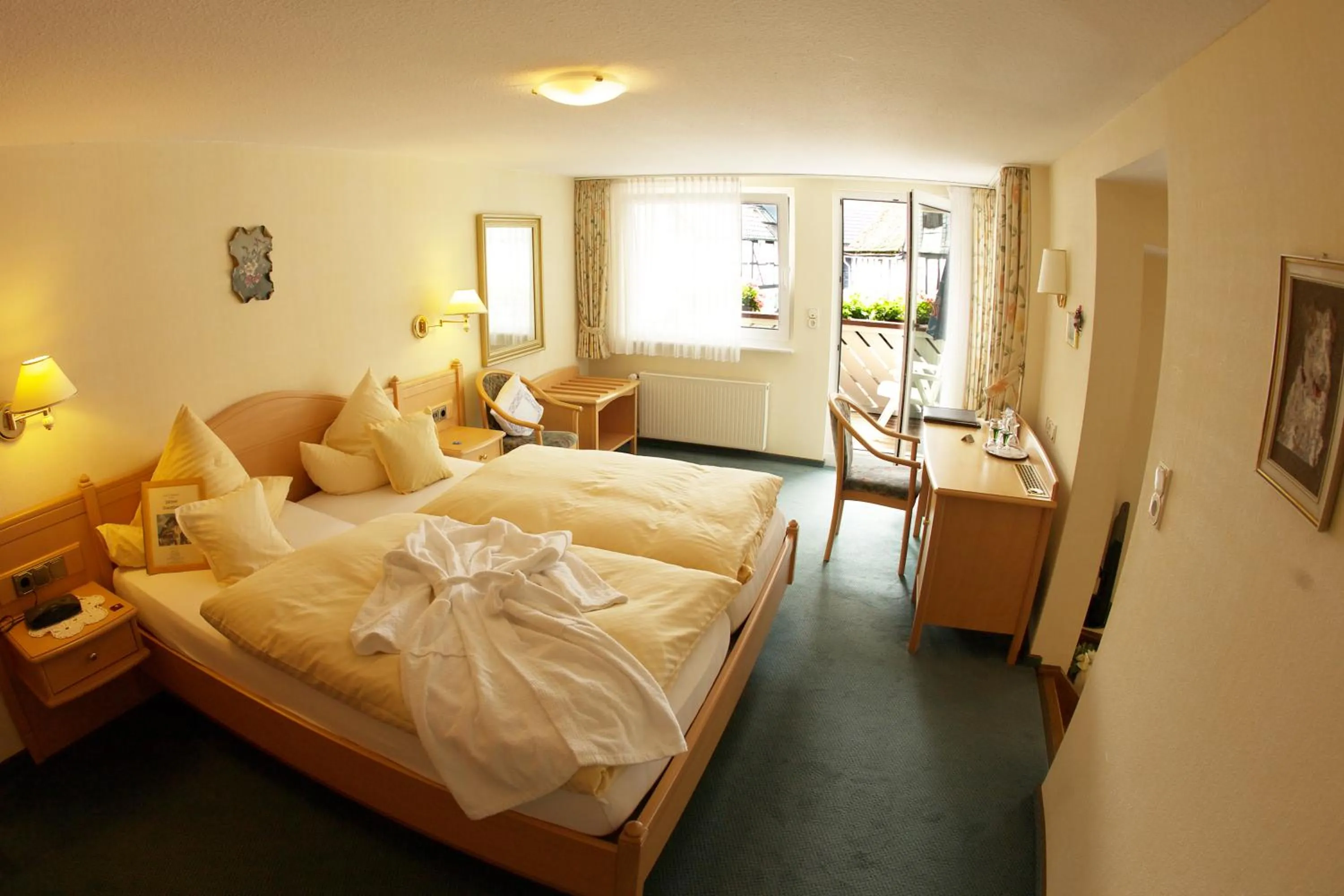 Bed in Pension Zueschener Bauernstuben