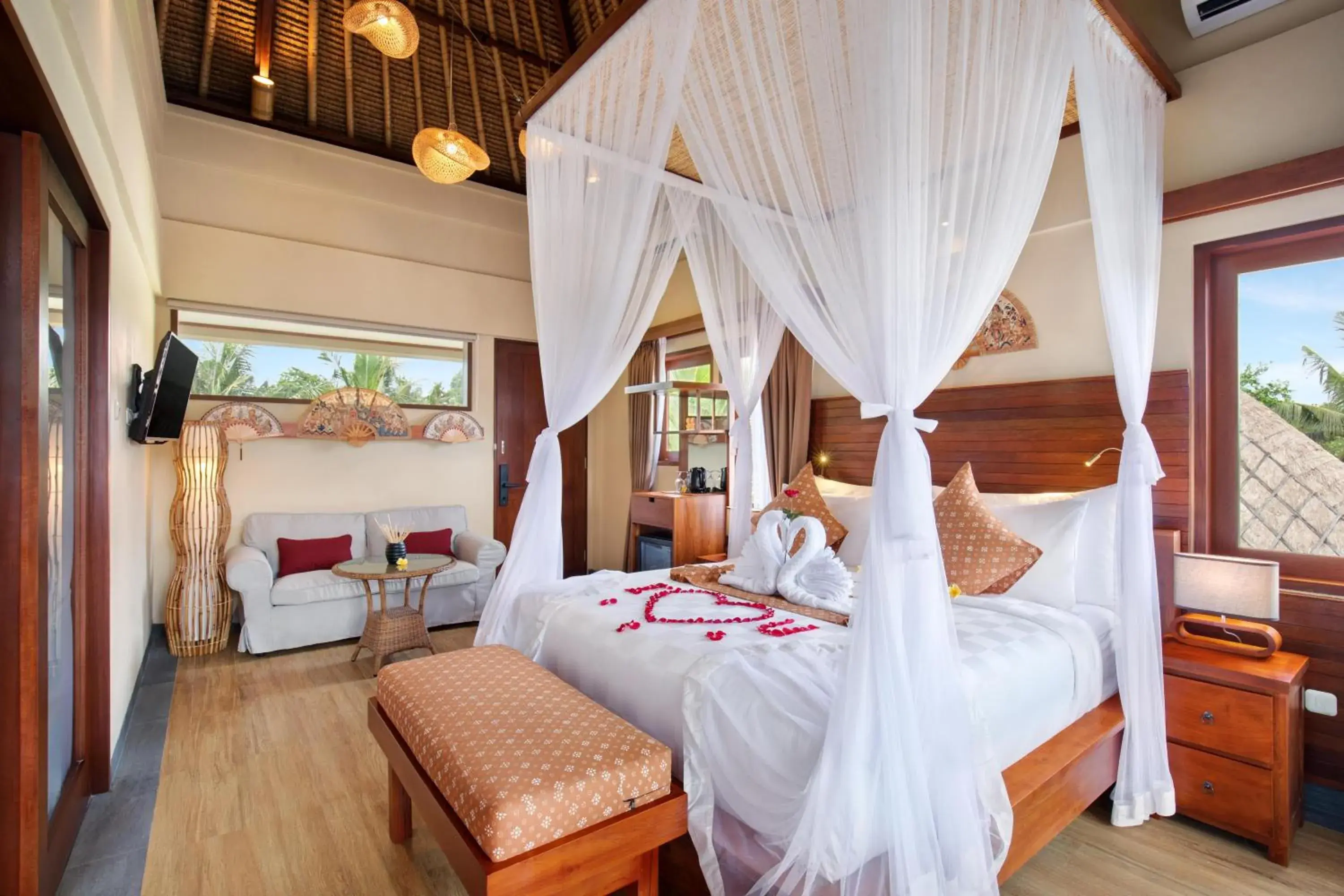 Bed in Ubud Nyuh Bali Resort & Spa Bed in Ubud Nyuh Bali Resort & Spa