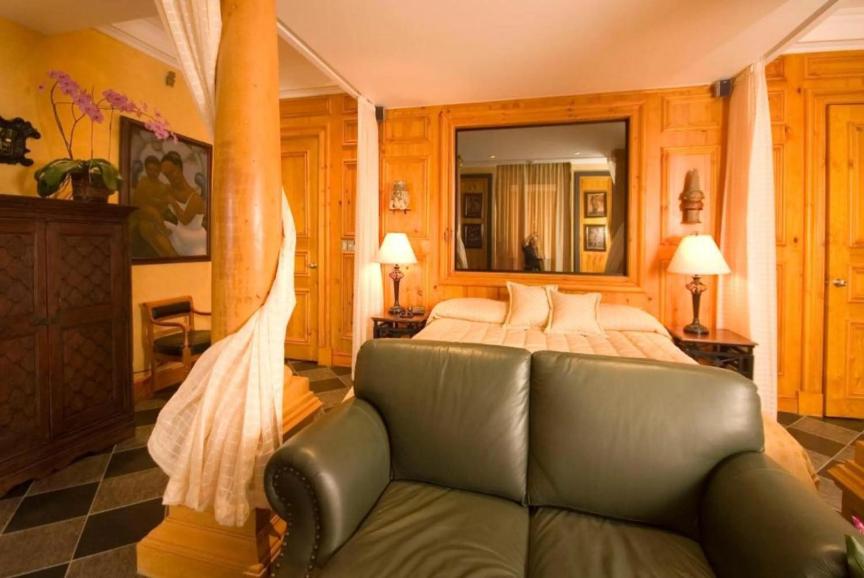 Seating area, Bed in Hotel Villa Caletas
