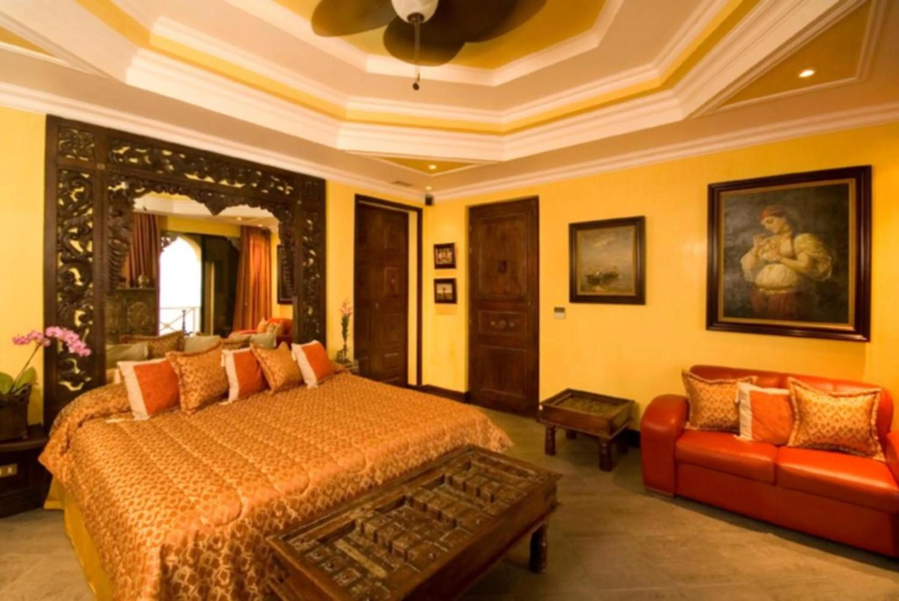 Bed in Hotel Villa Caletas