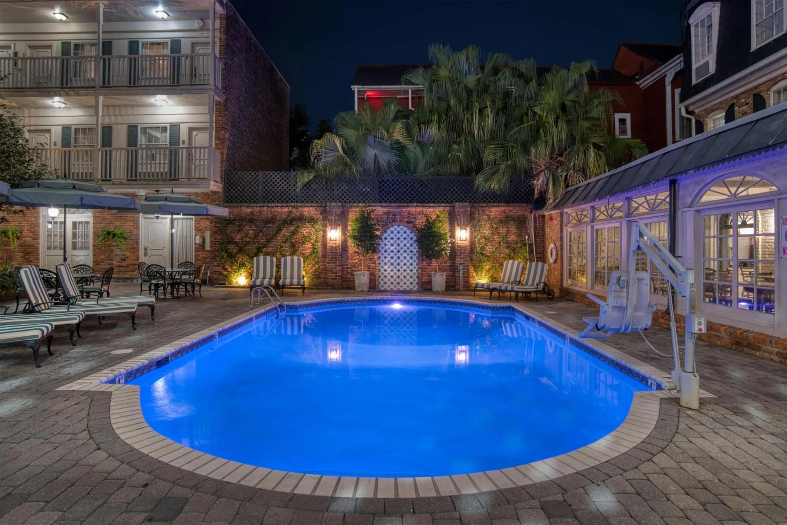 Pool view in Best Western Plus French Quarter Courtyard Hotel