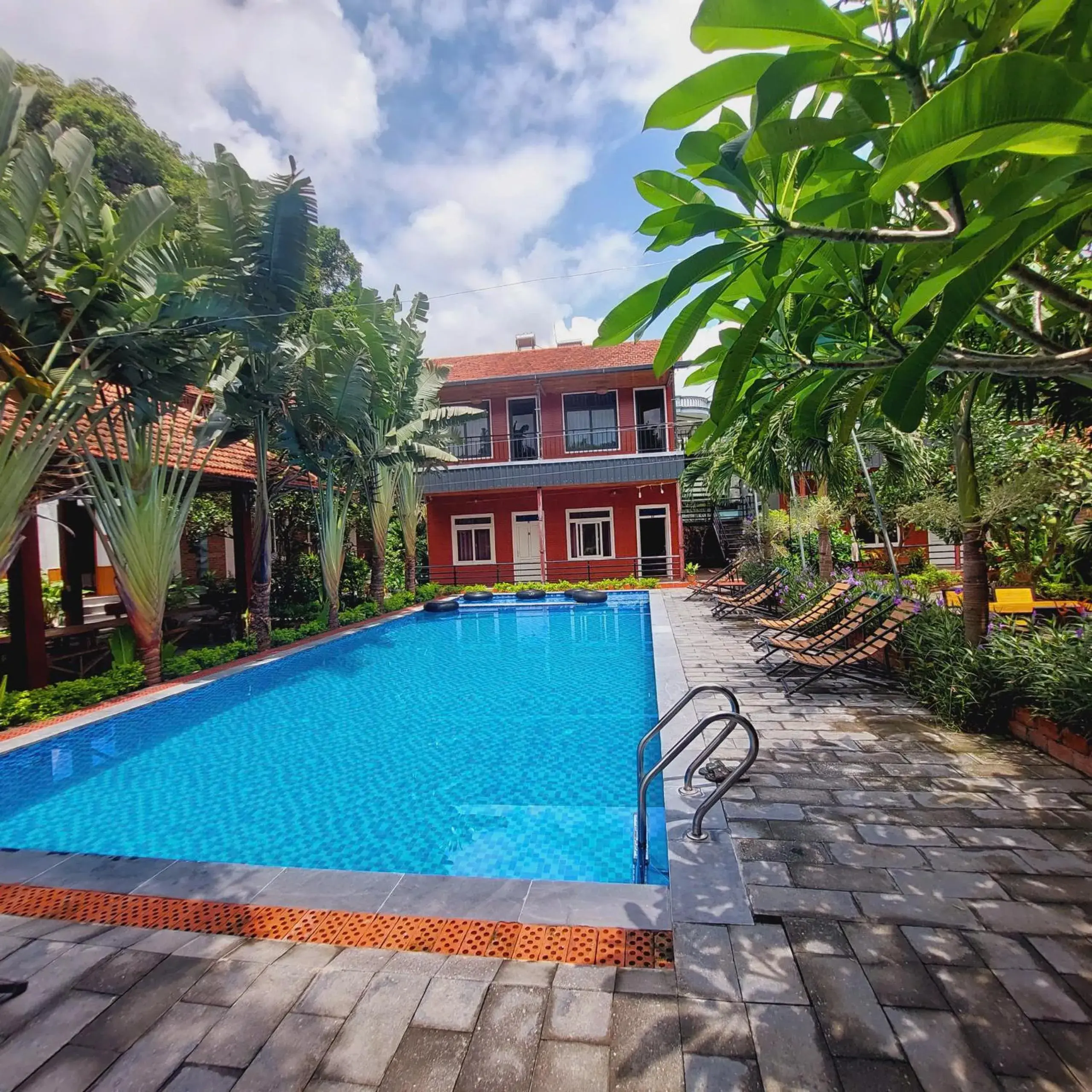 Pool view in Ninh Binh Mountain Side Homestay & Cafe Pool view in Ninh Binh Mountain Side Homestay & Cafe