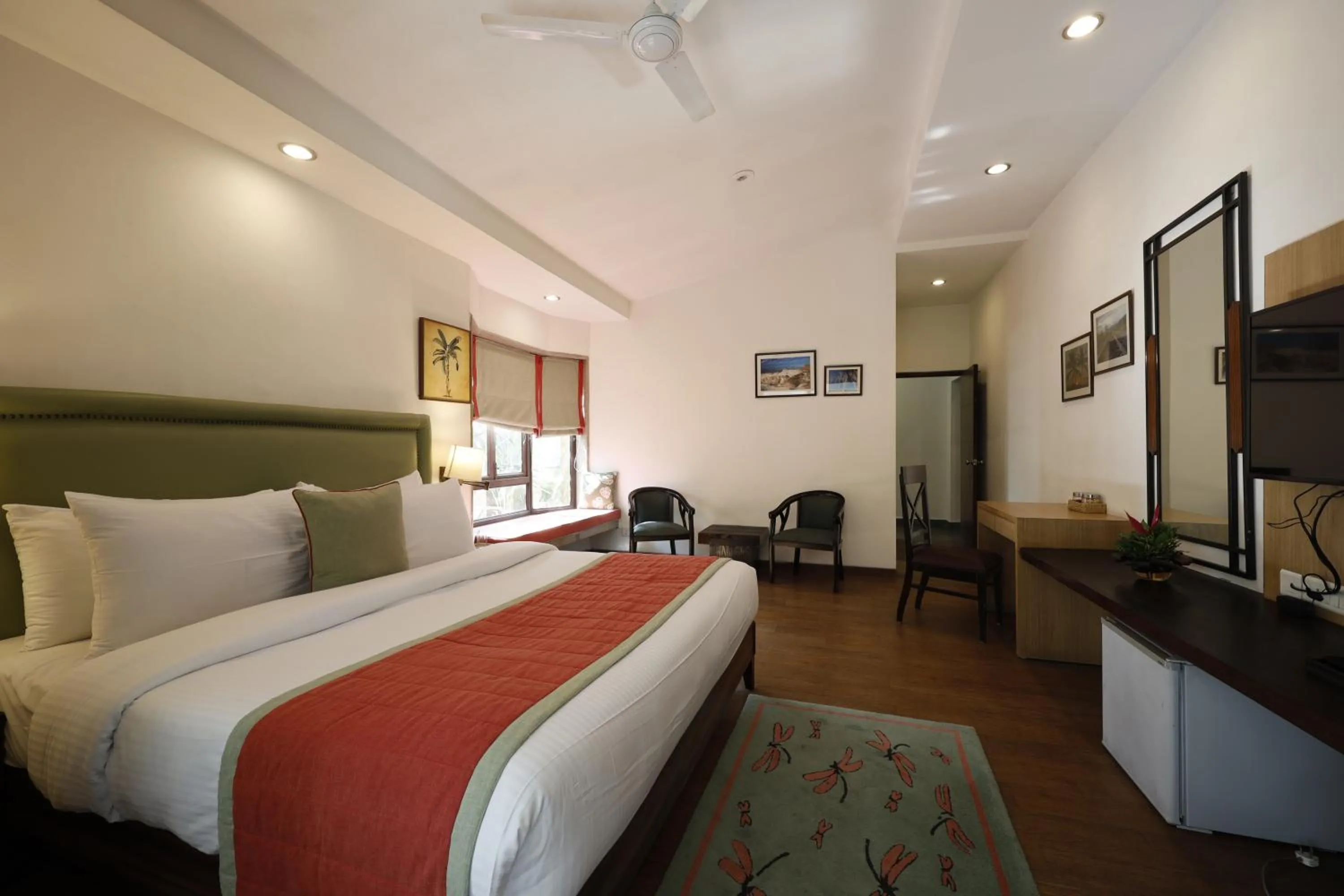 Bedroom, Bed in The Riverview Retreat Corbett by Leisure Hotels