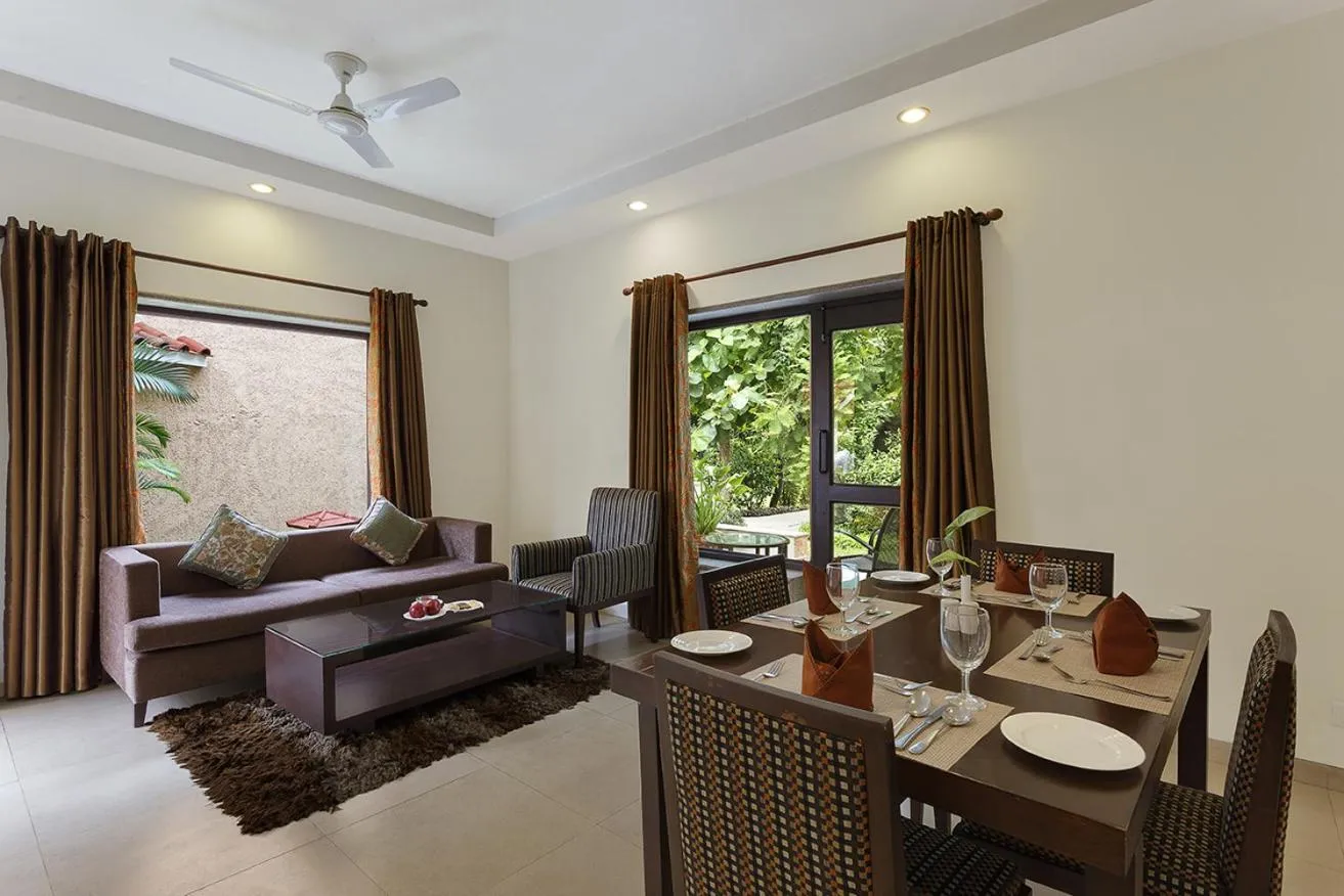 Living room in The Riverview Retreat Corbett by Leisure Hotels