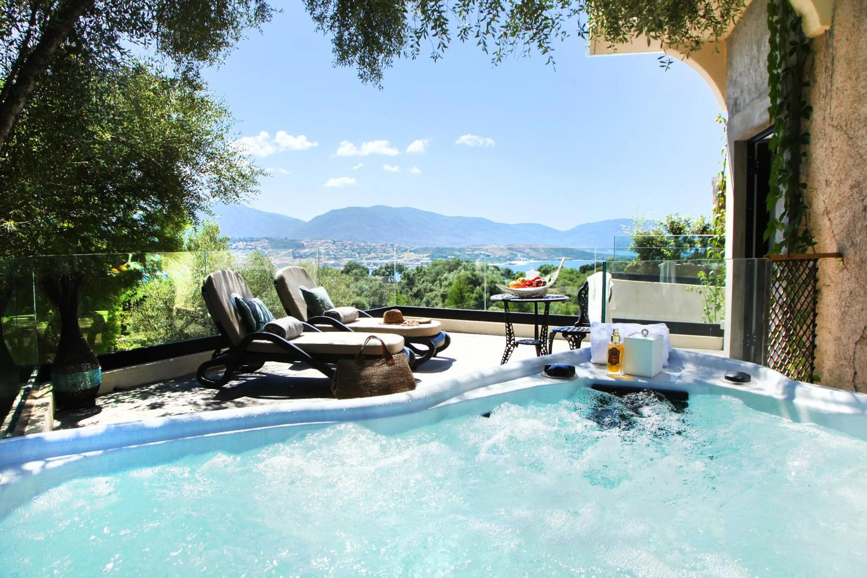 Solarium in L'Hostellerie du Moulin des Oliviers