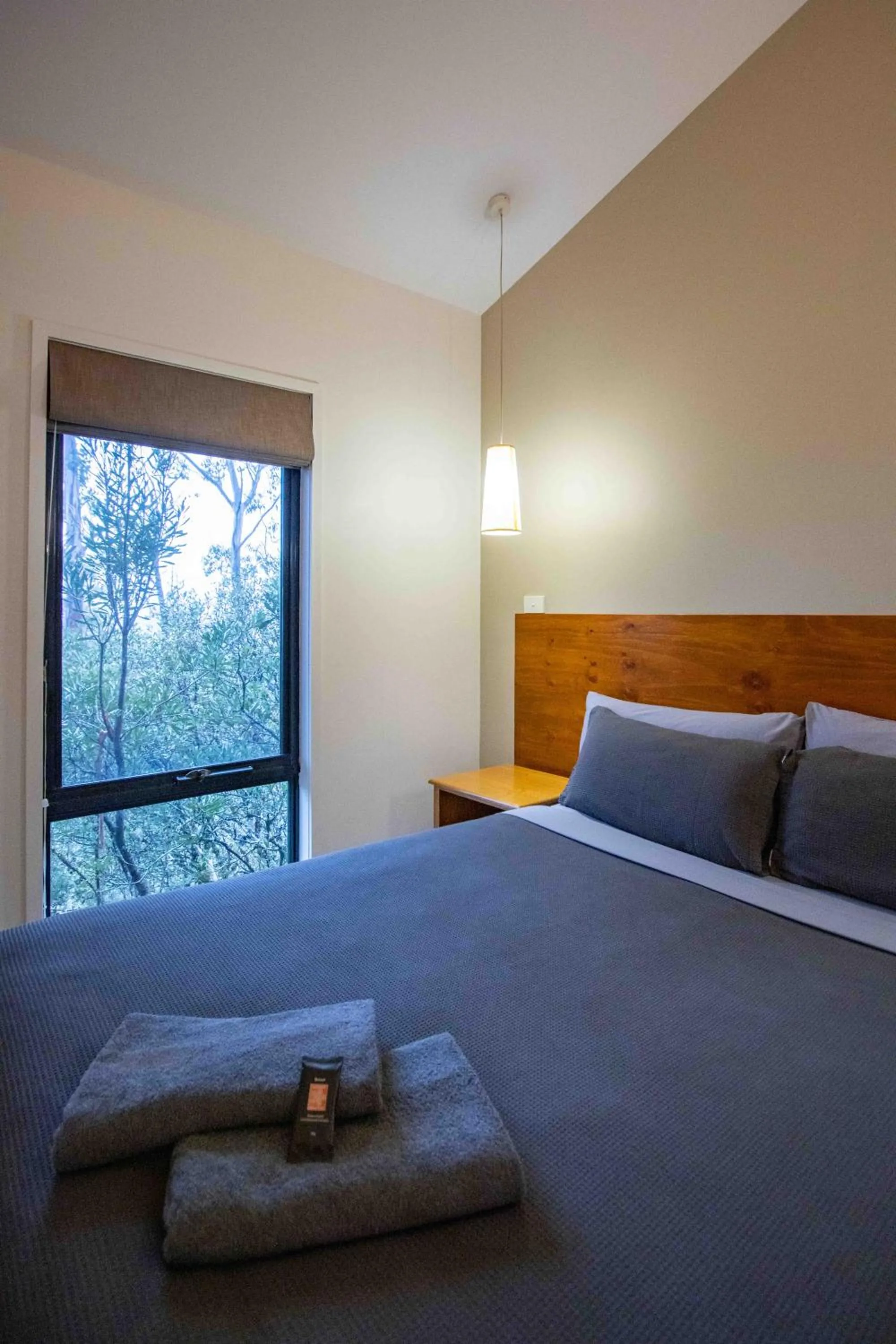 Bed in Cradle Mountain Wilderness Village