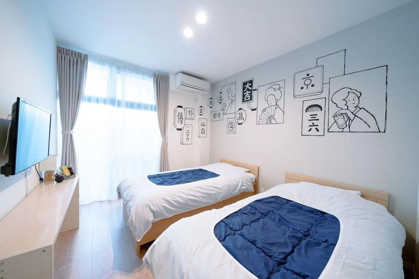 Bed in Kamon Inn Toji Higashi