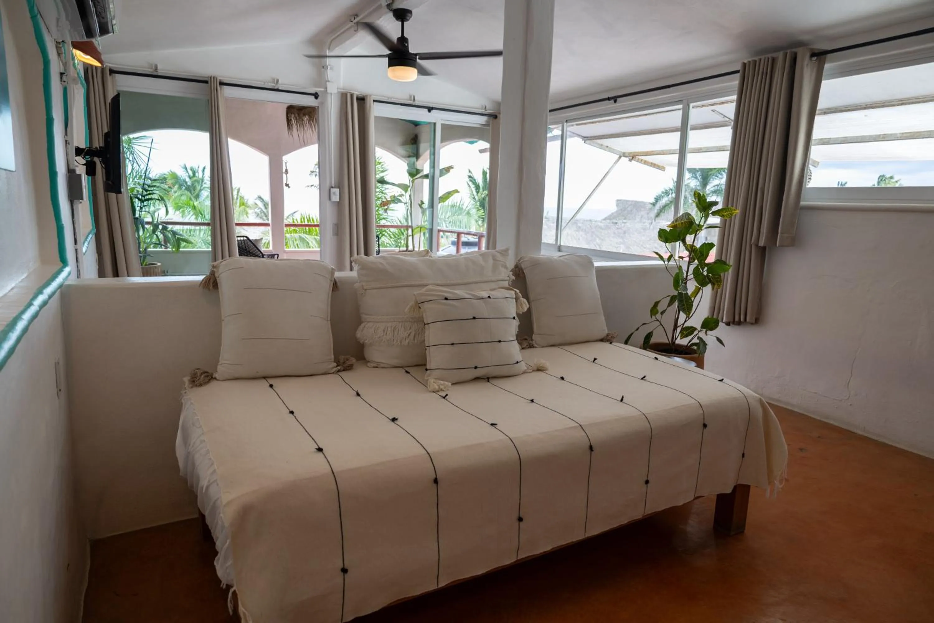 Photo of the whole room, Bed in Sayulita Central Hotel