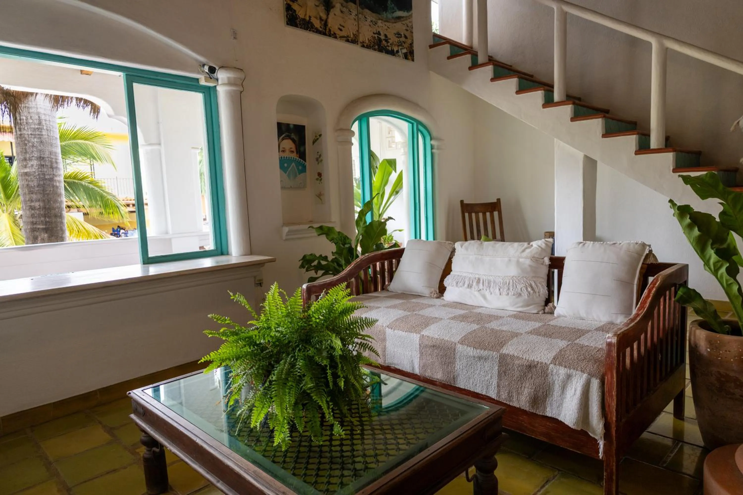 Living room, Bed in Sayulita Central Hotel