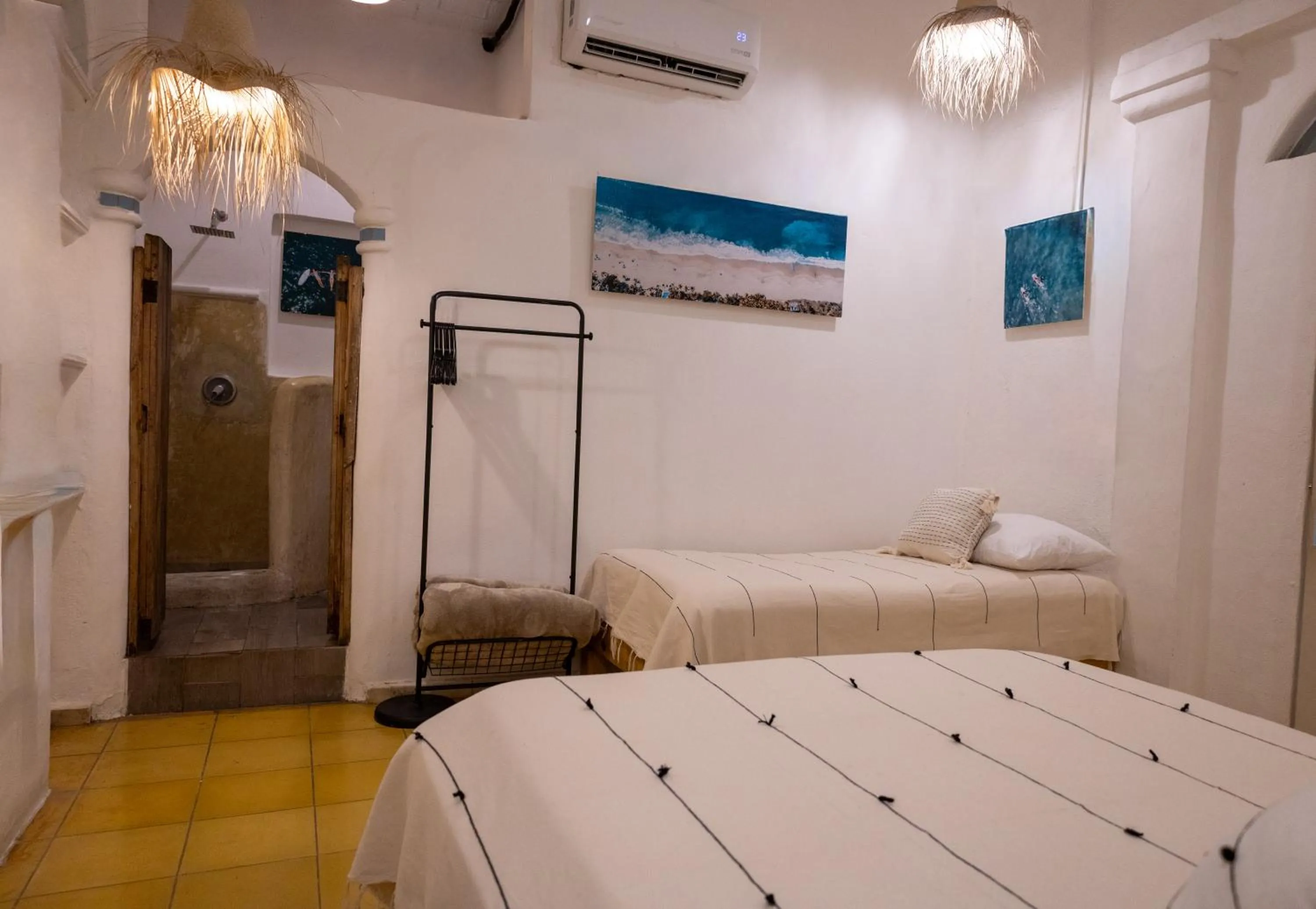 Bed in Sayulita Central Hotel