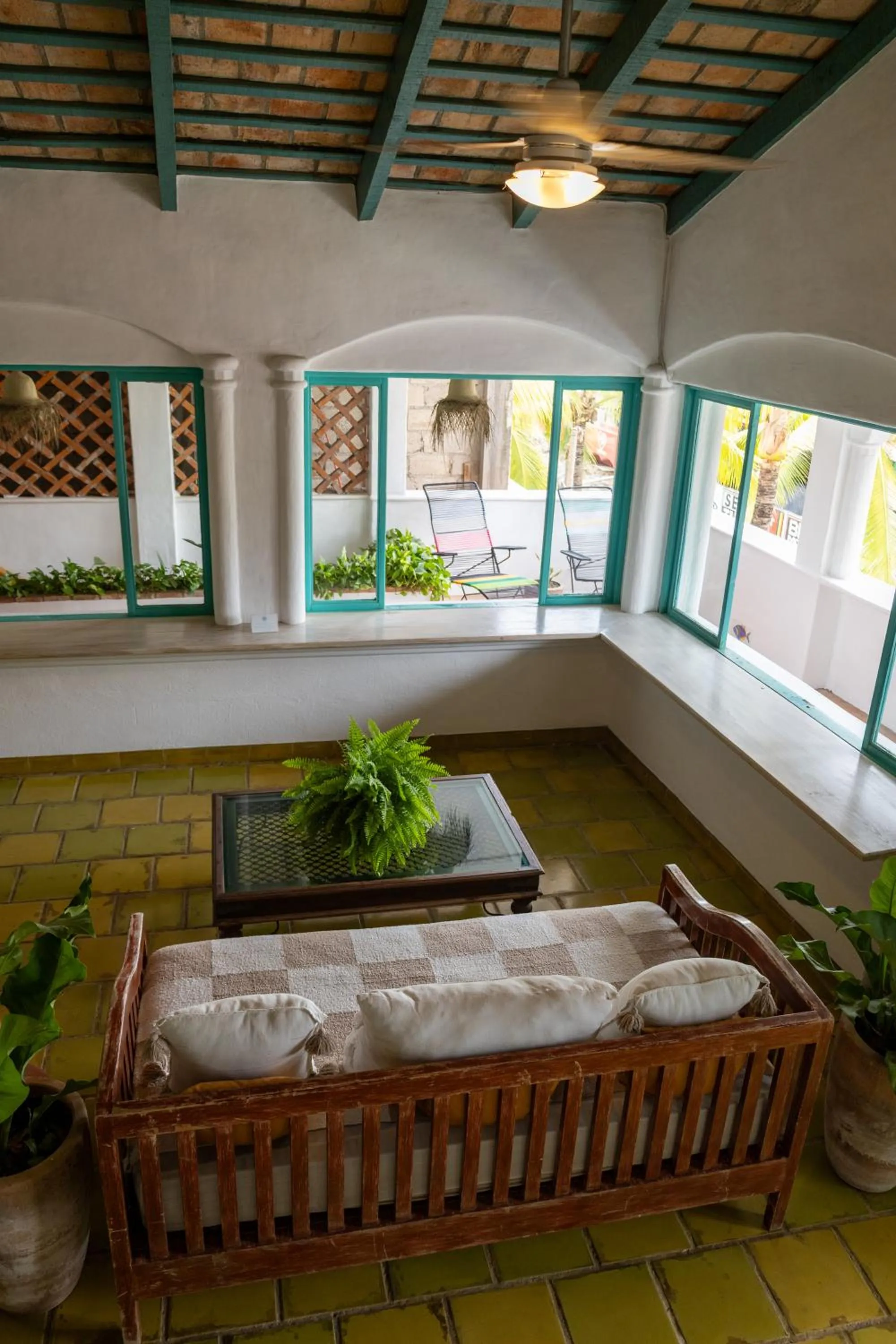 Living room in Sayulita Central Hotel