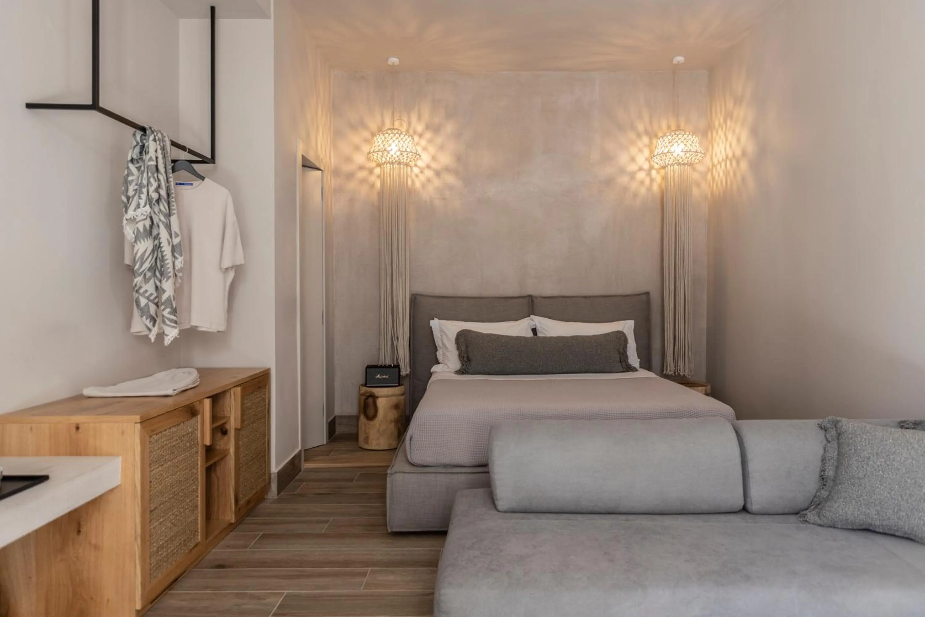 Bed in Nikoleta Hotel and Villas