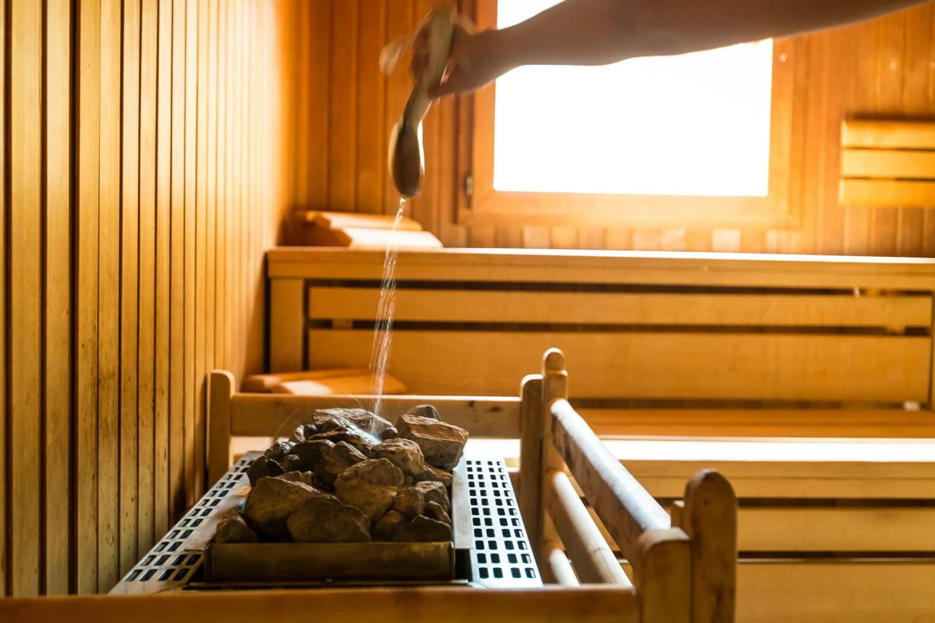 Sauna in Mediterranee Family Hotel & Spa