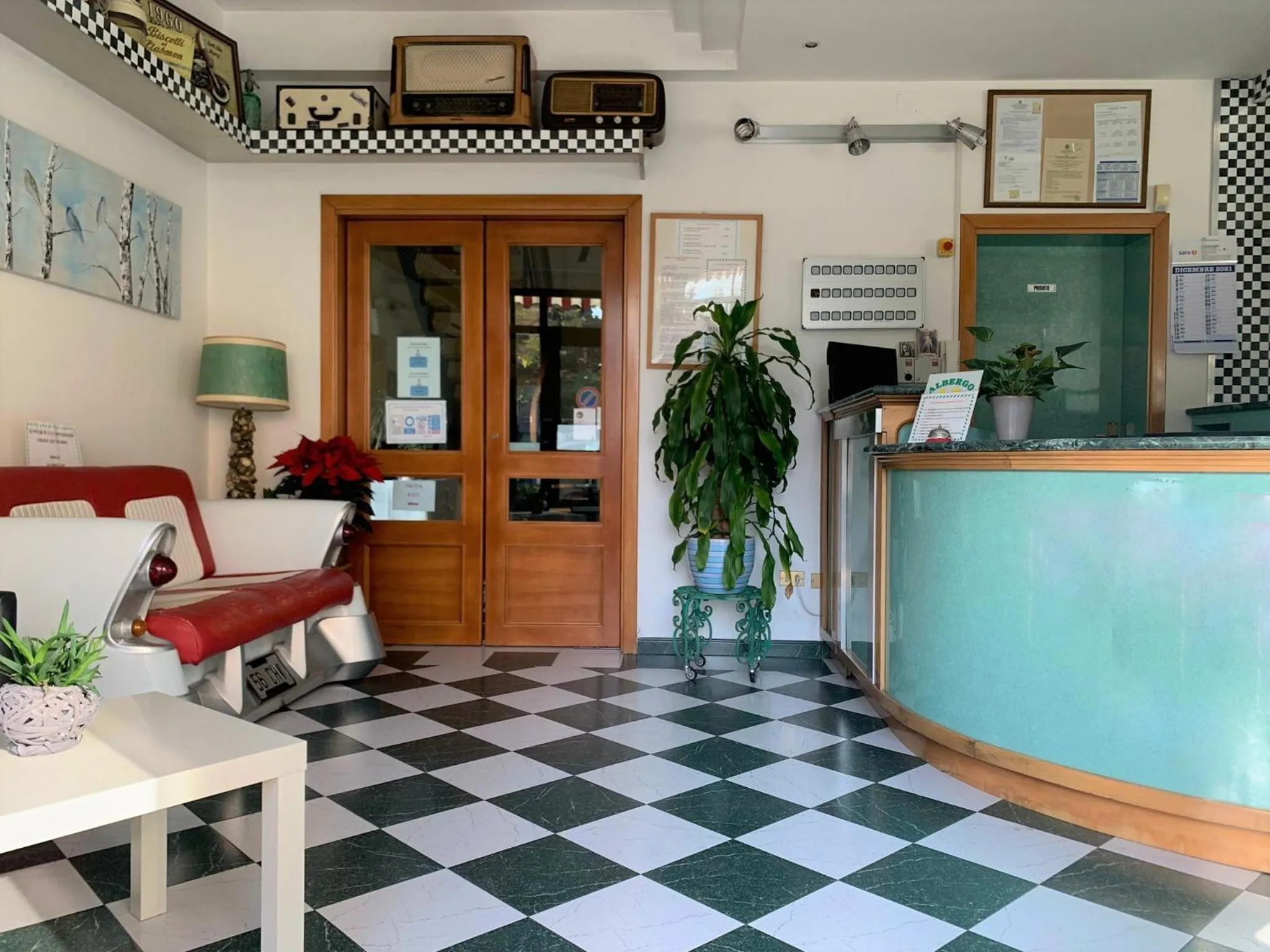 Lobby or reception in Albergo Moderno