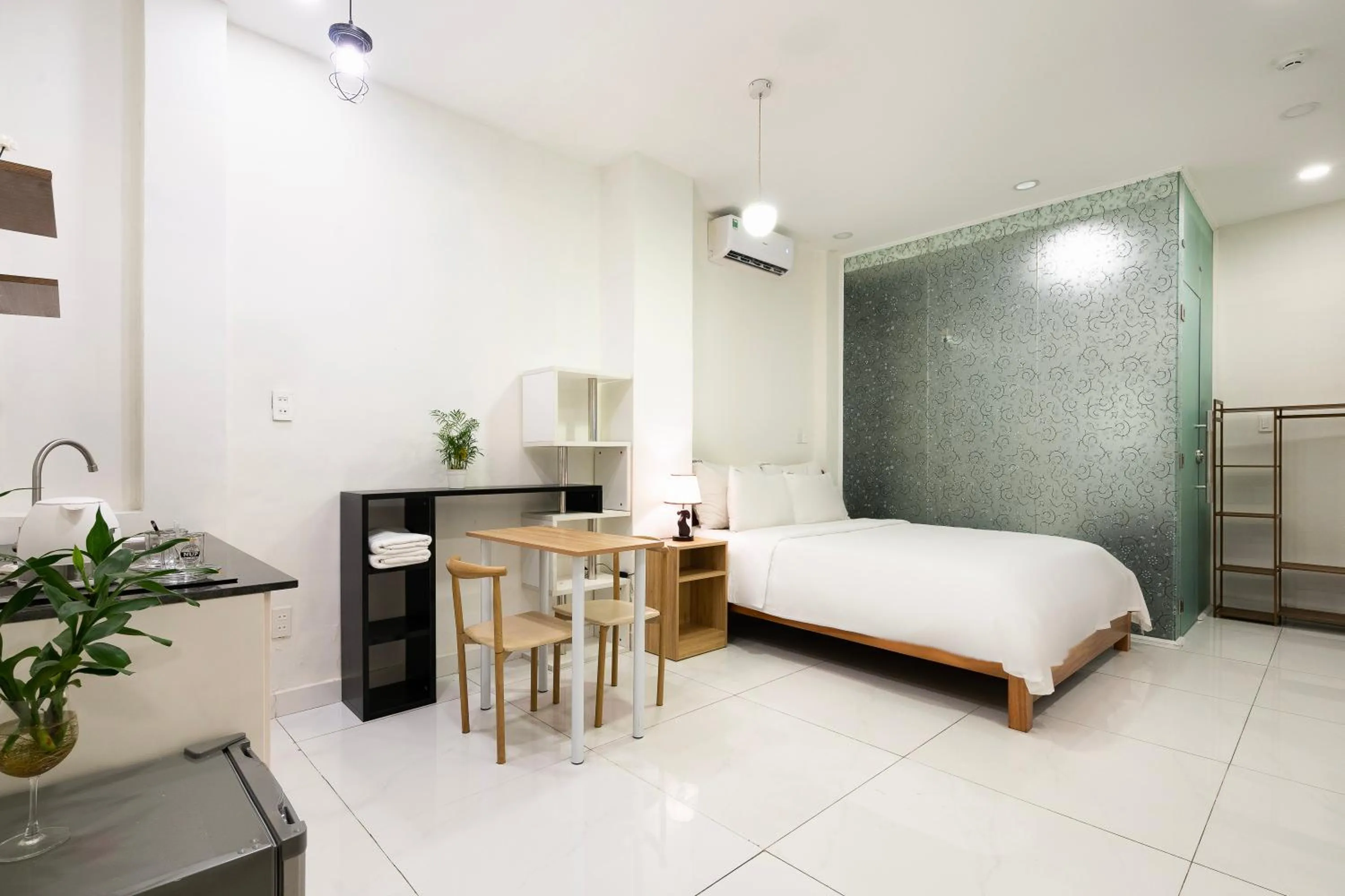 Living room, Bed in Gemini Saigon CENTER - New & Quiet near Bui Vien Walking Street