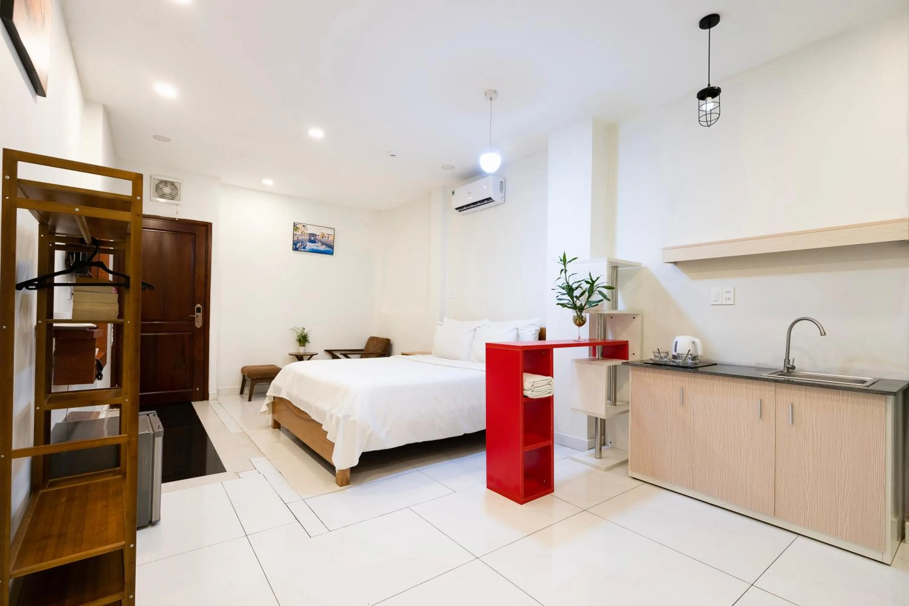 Photo of the whole room, Bed in Gemini Saigon CENTER - New & Quiet near Bui Vien Walking Street