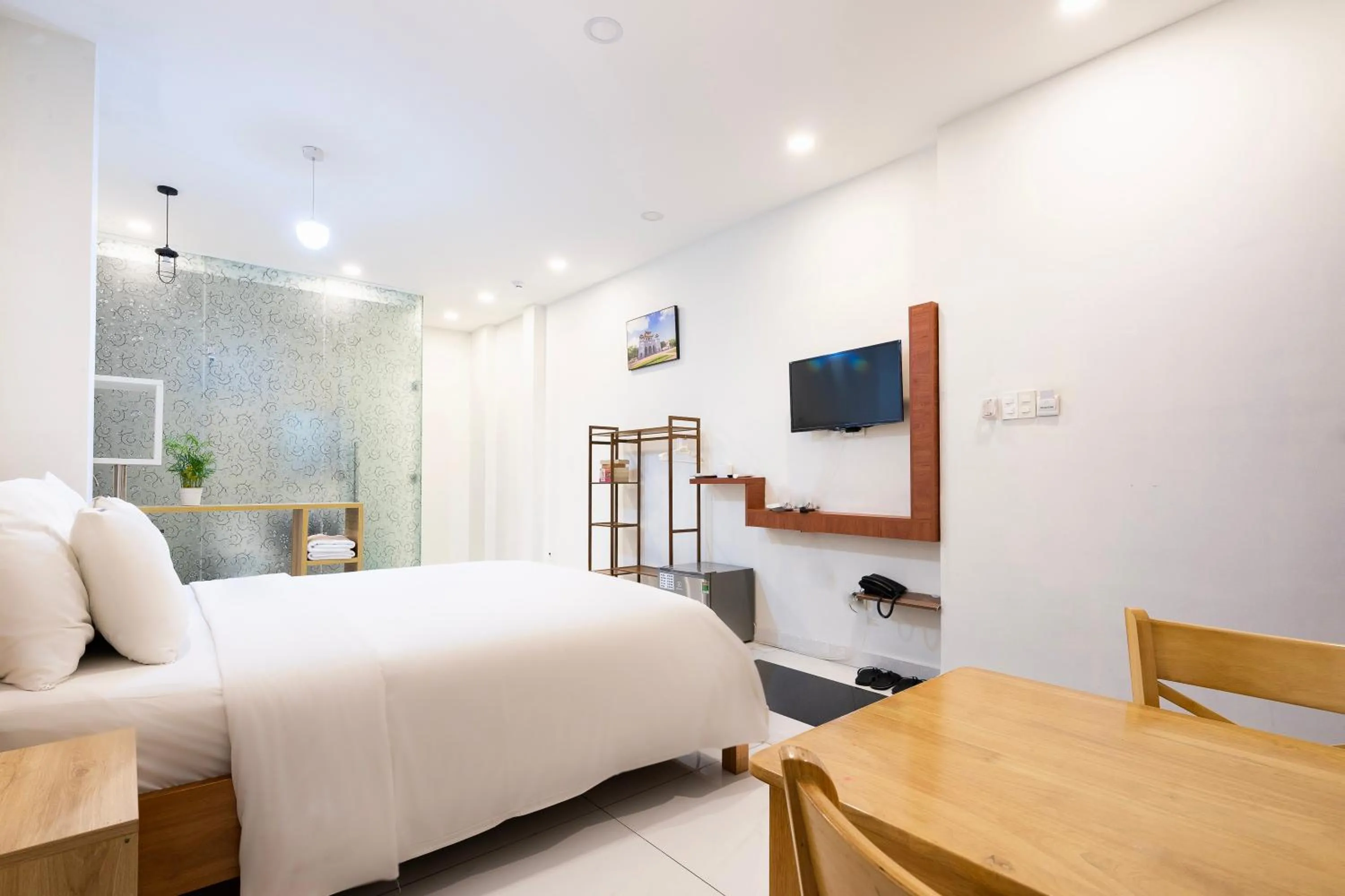 Photo of the whole room, Bed in Gemini Saigon CENTER - New & Quiet near Bui Vien Walking Street