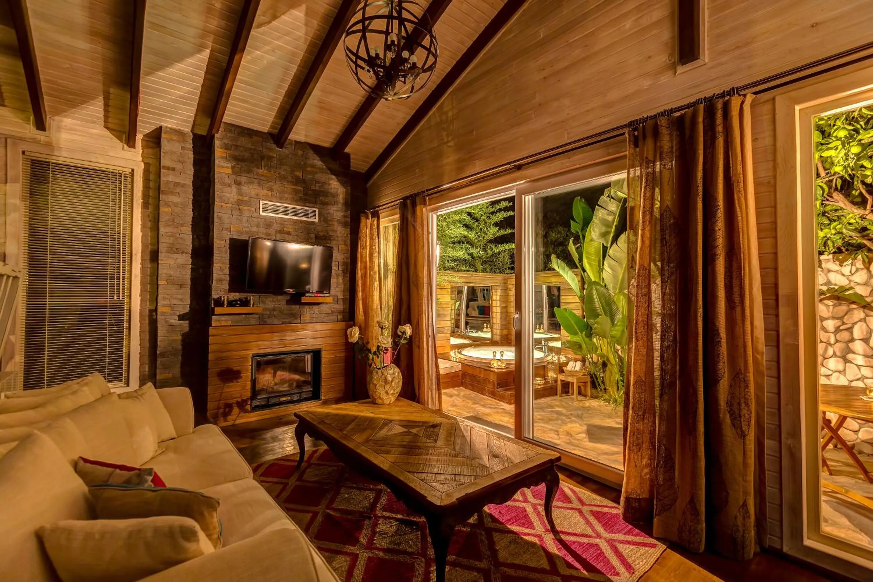 Living room in Villa Lukka