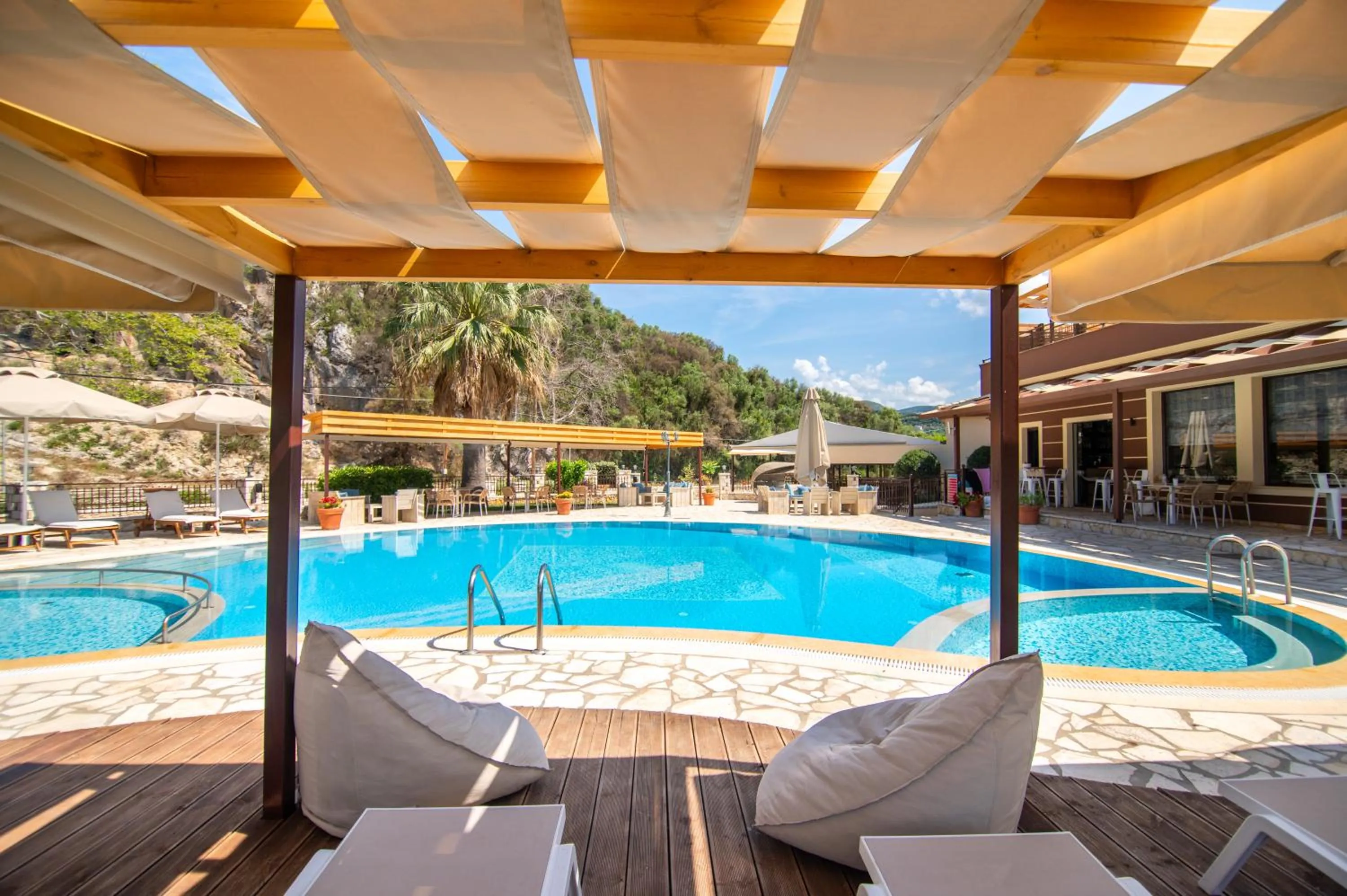 Pool view in Riviera Perdika Hotel