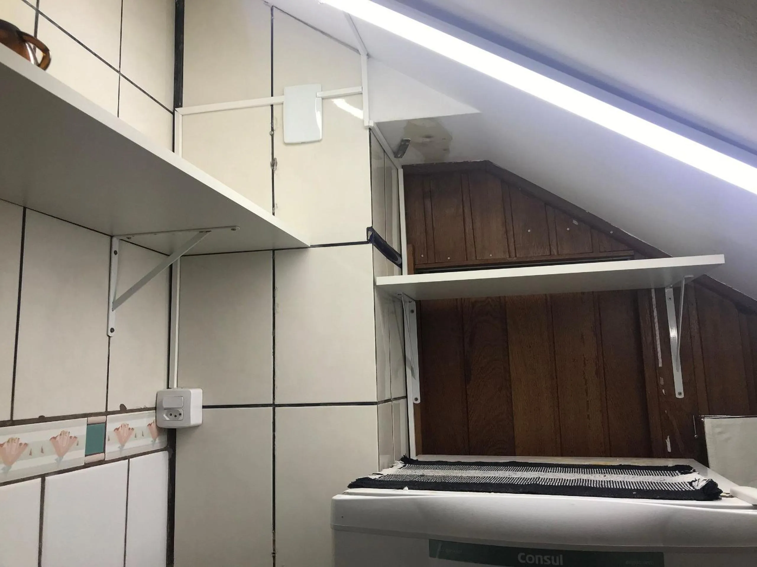 Kitchen or kitchenette in Residencial Glaura é Destino Floripa
