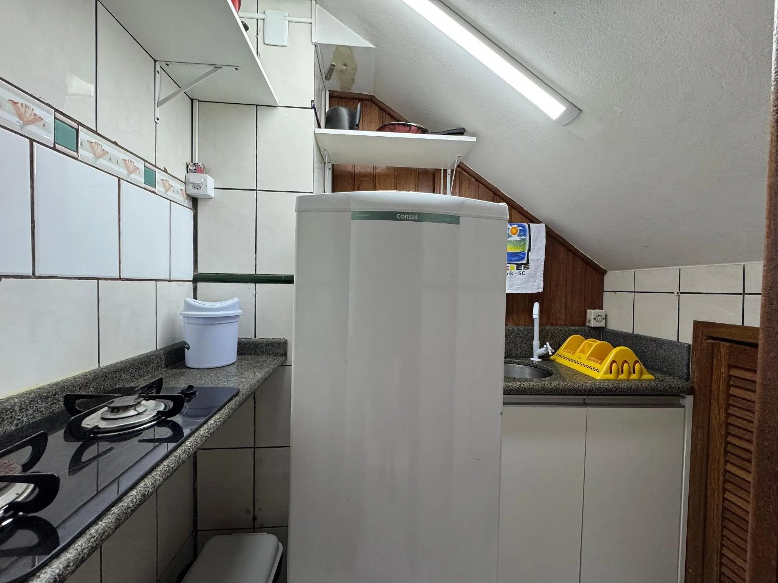 Kitchen or kitchenette in Residencial Glaura é Destino Floripa