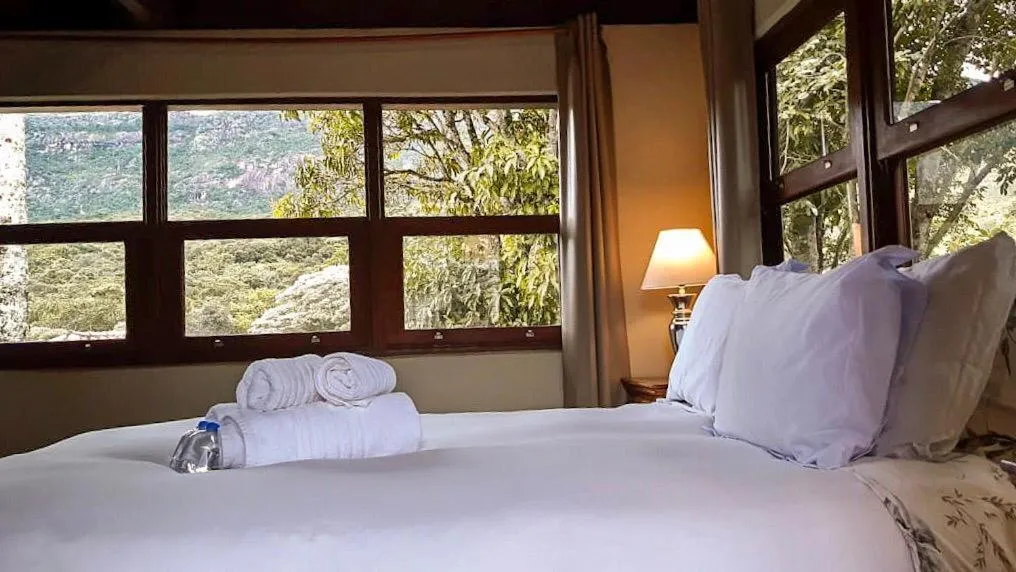 Bed in Pousada Papyrus